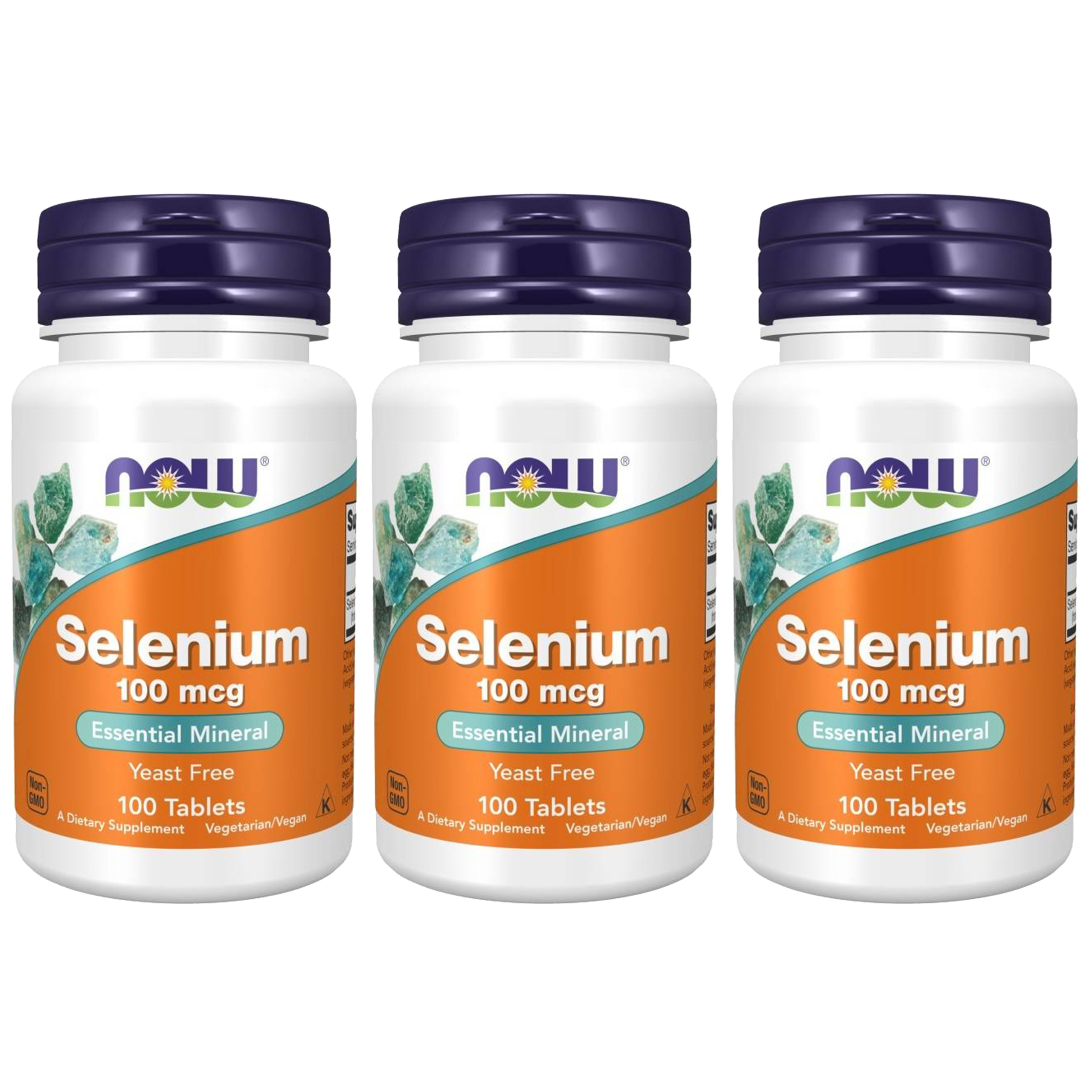NOW Selenium 100mcg - 3x 100tabs