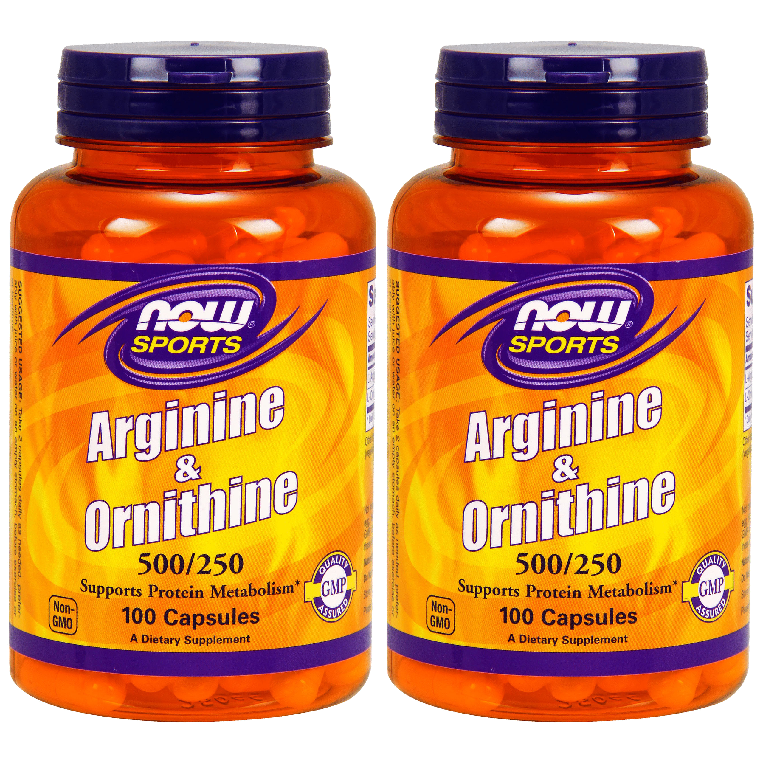 NOW Arginine & Ornithine - 2x 100caps