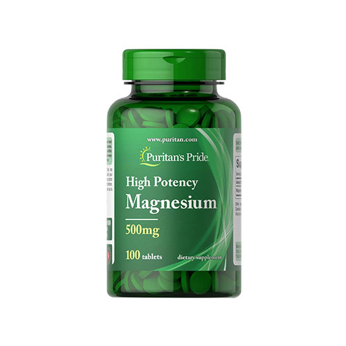 Puritan's Pride High Potency Magnesium 500mg - 100tabs - 2x Magnez