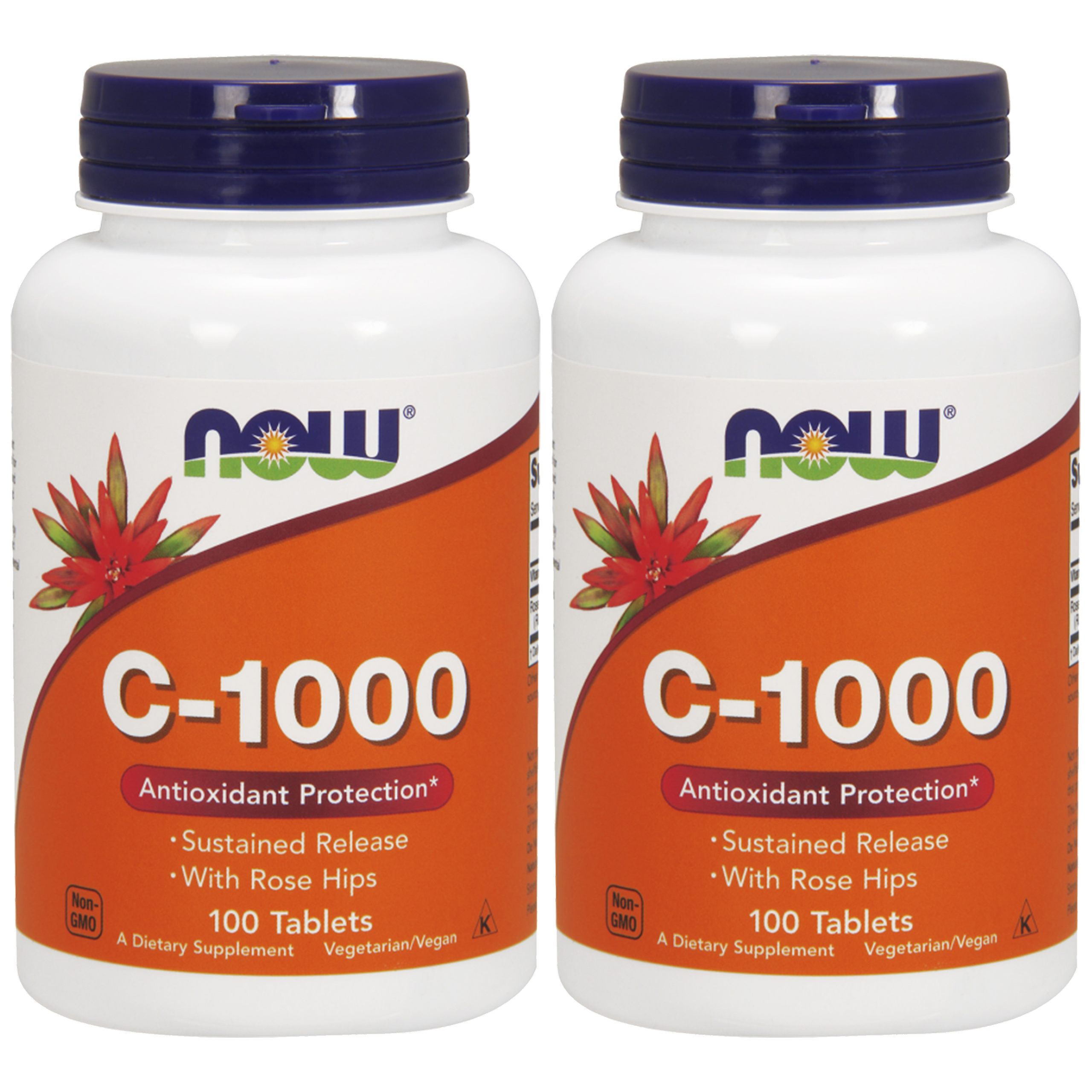 NOW Vitamin C-1000 with Rose Hips - 2x 100tabs
