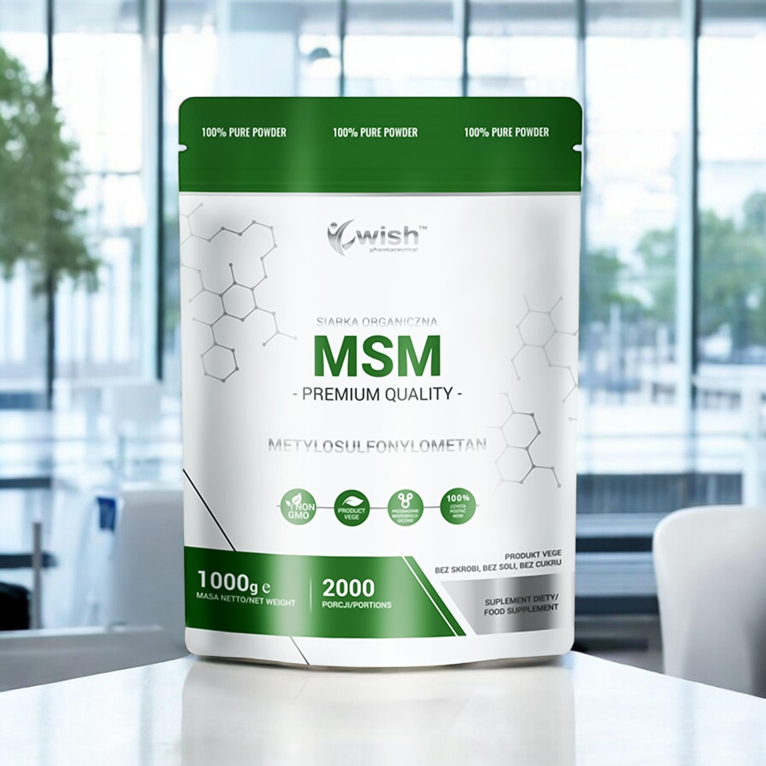 WISH Pharmaceutical MSM - 3x 1000g