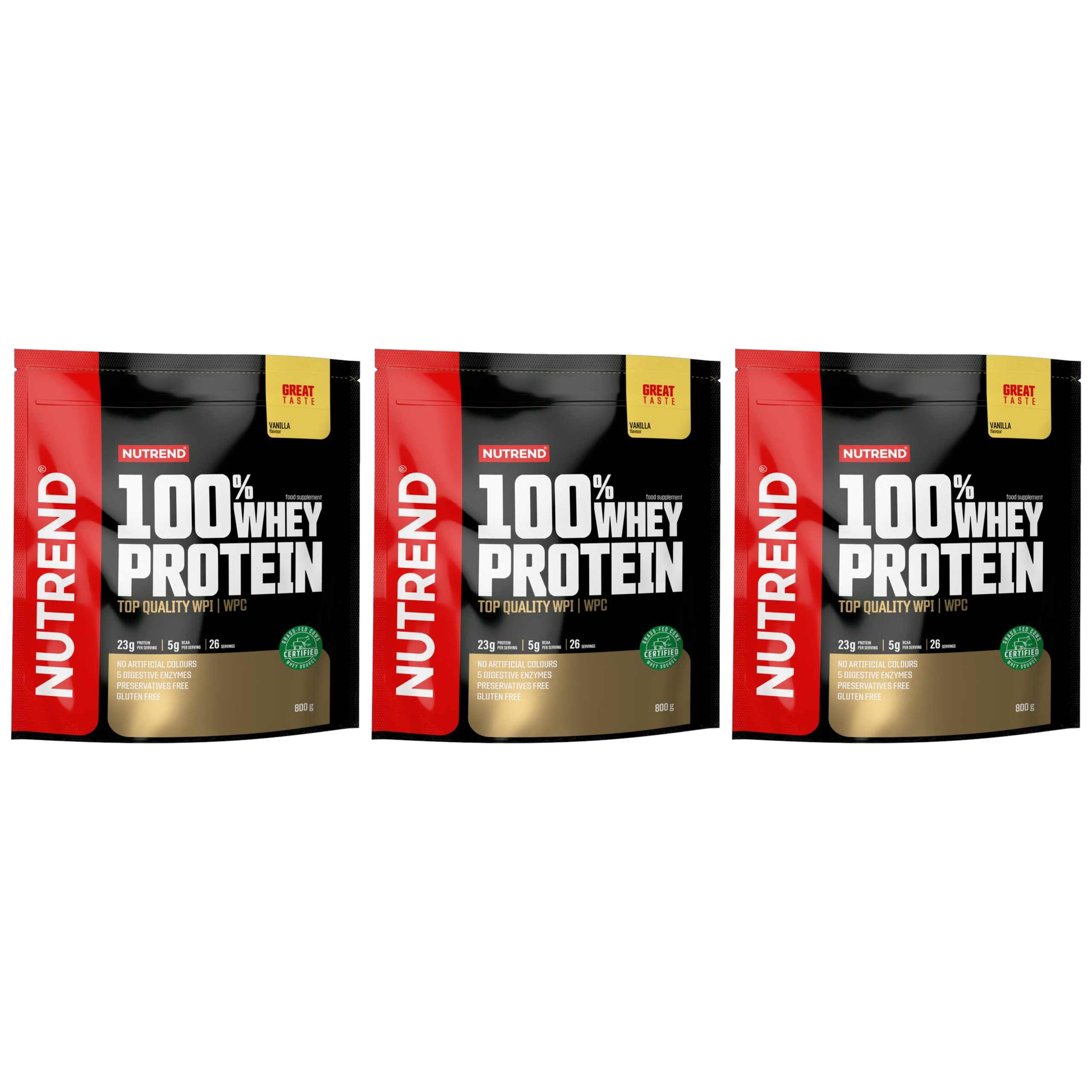NUTREND - 100% Whey Protein - 3x 800g