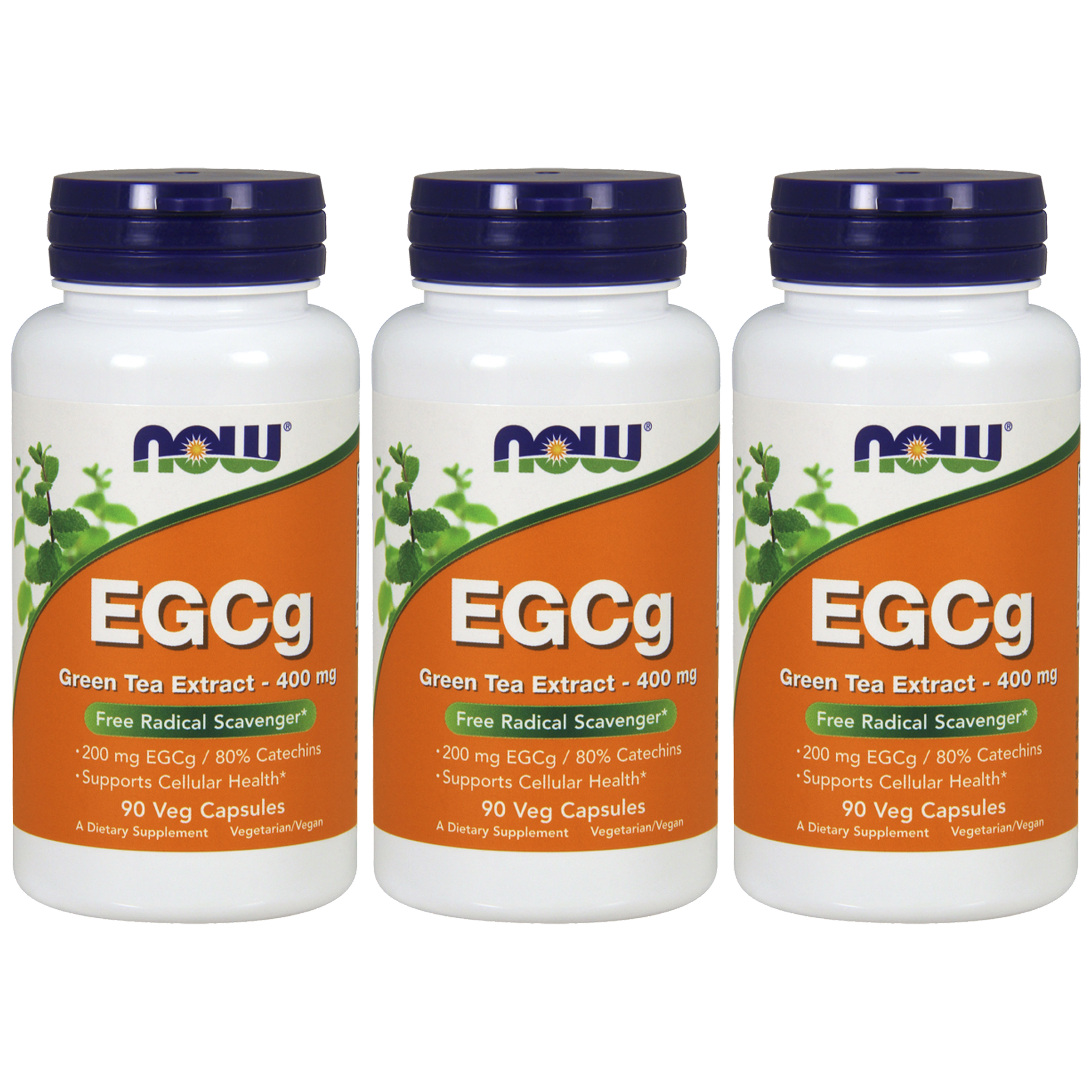 NOW EGCg Green Tea Extract 400mg - 3x 90vcaps