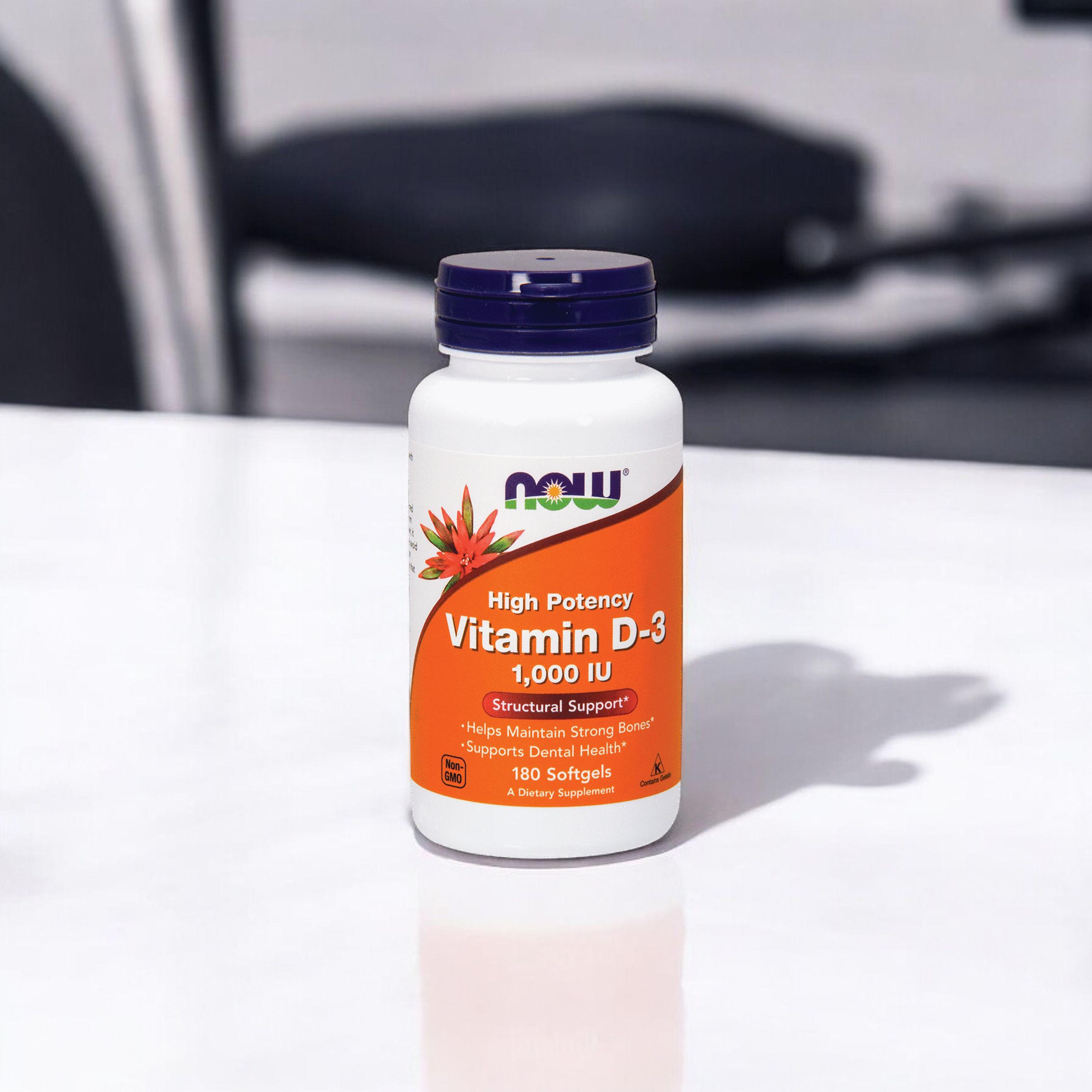 NOW Vitamin D3 1000IU - 2x 180 softgels
