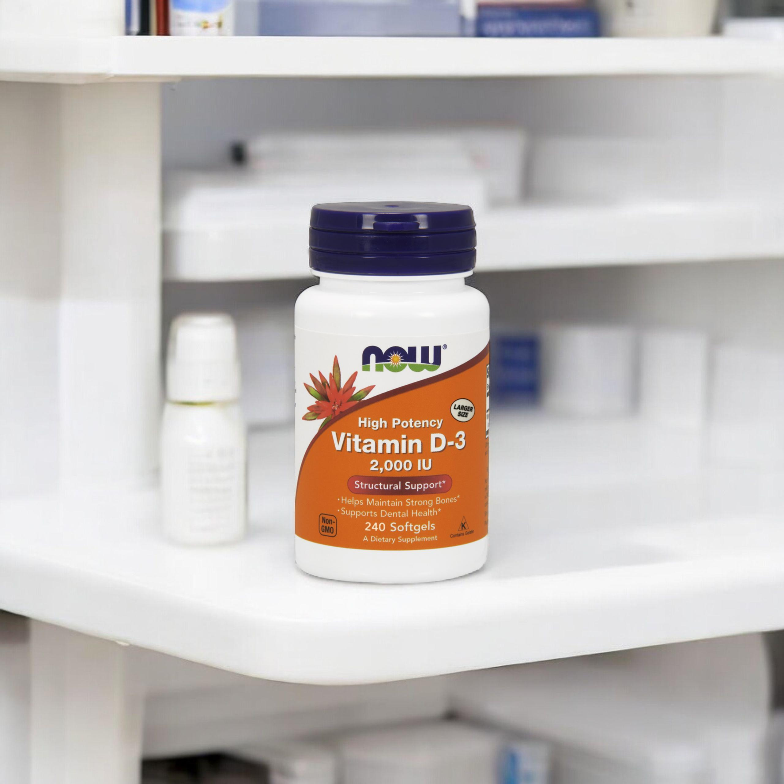 NOW Vitamin D3 2000IU - 2x 240softgels
