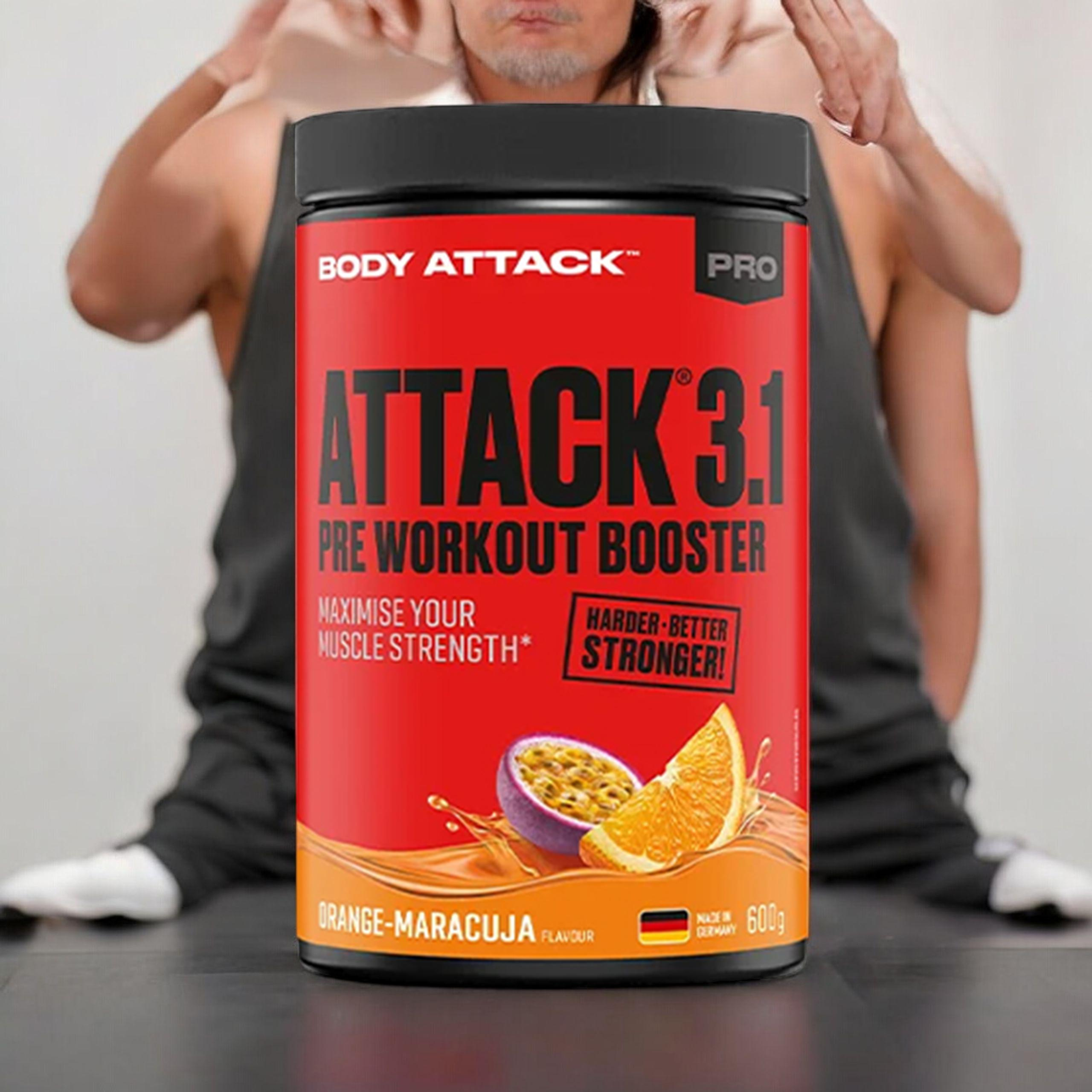 BODY ATTACK Attack 3.1 Pre Workout Booster - 3x 600g