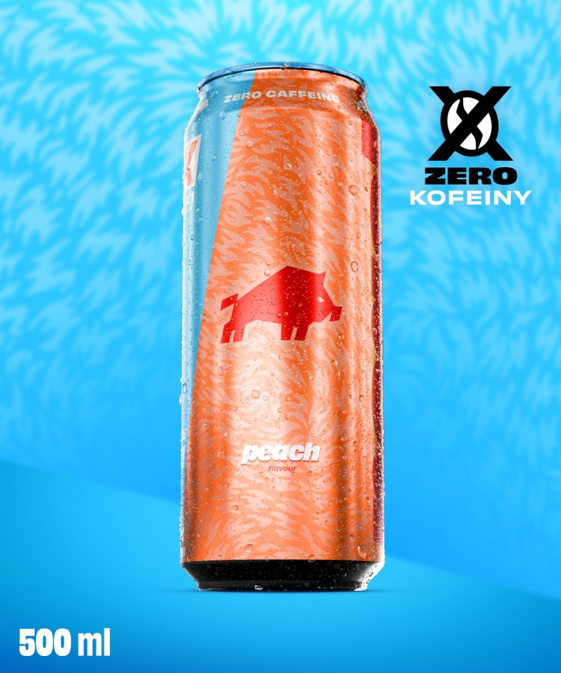 DZIK - Dzik Energy Zero - 3x 500ml - Peach