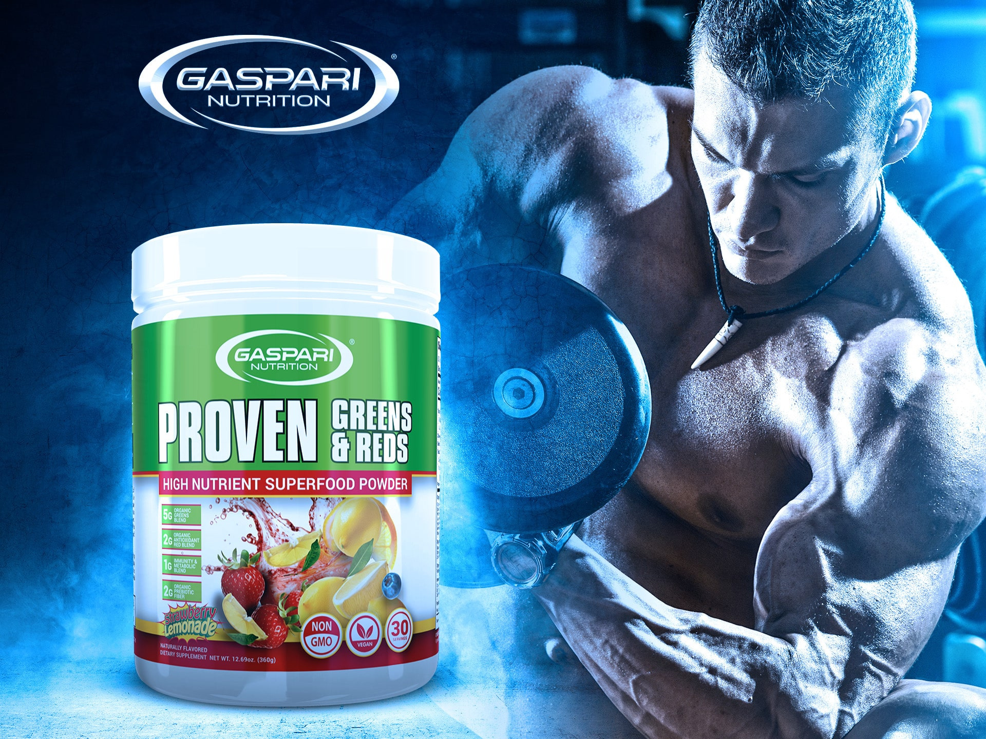 GASPARI NUTRITION Proven Greens & Reds - 2x 360g