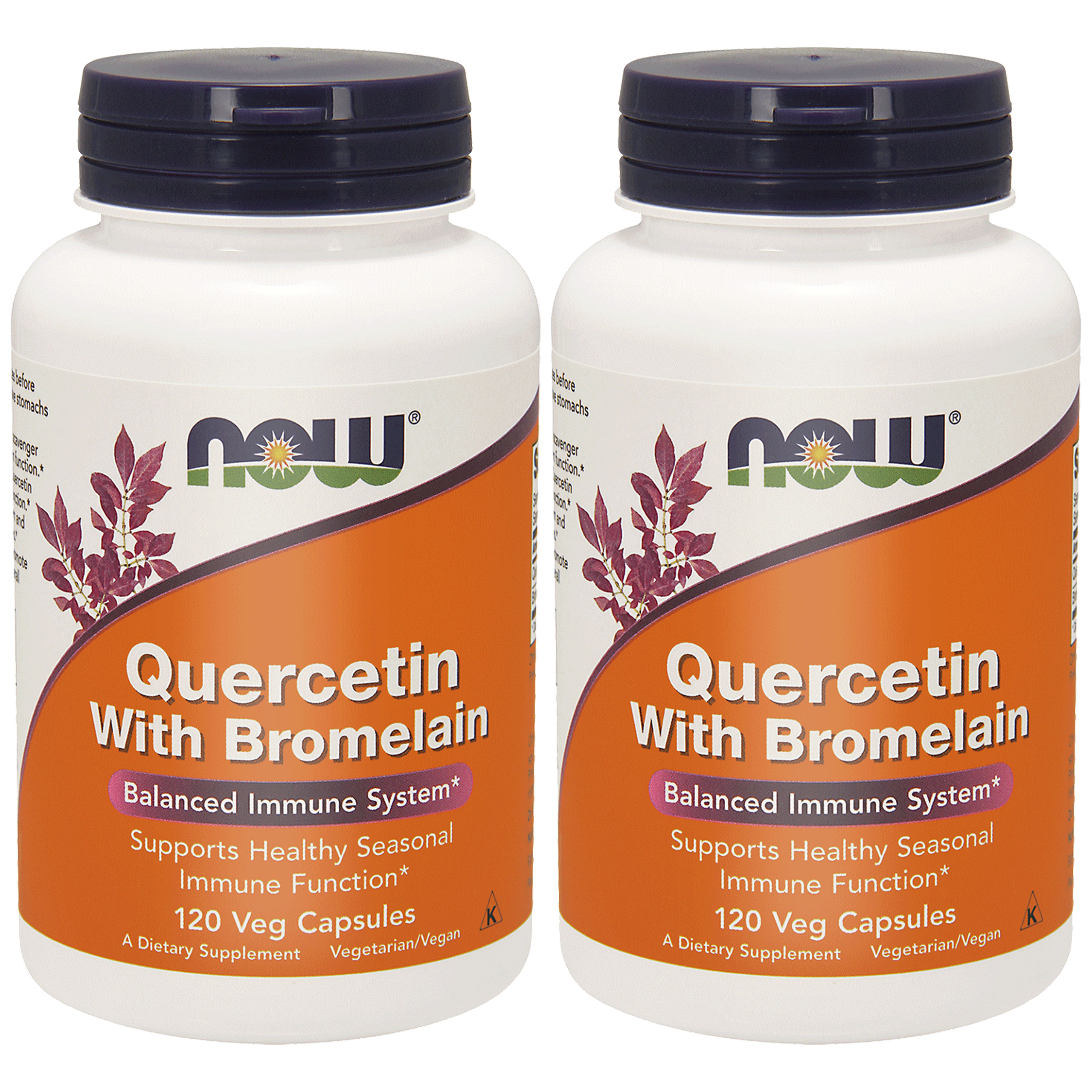 NOW Quercetin With Bromelain - 2x 120vcaps