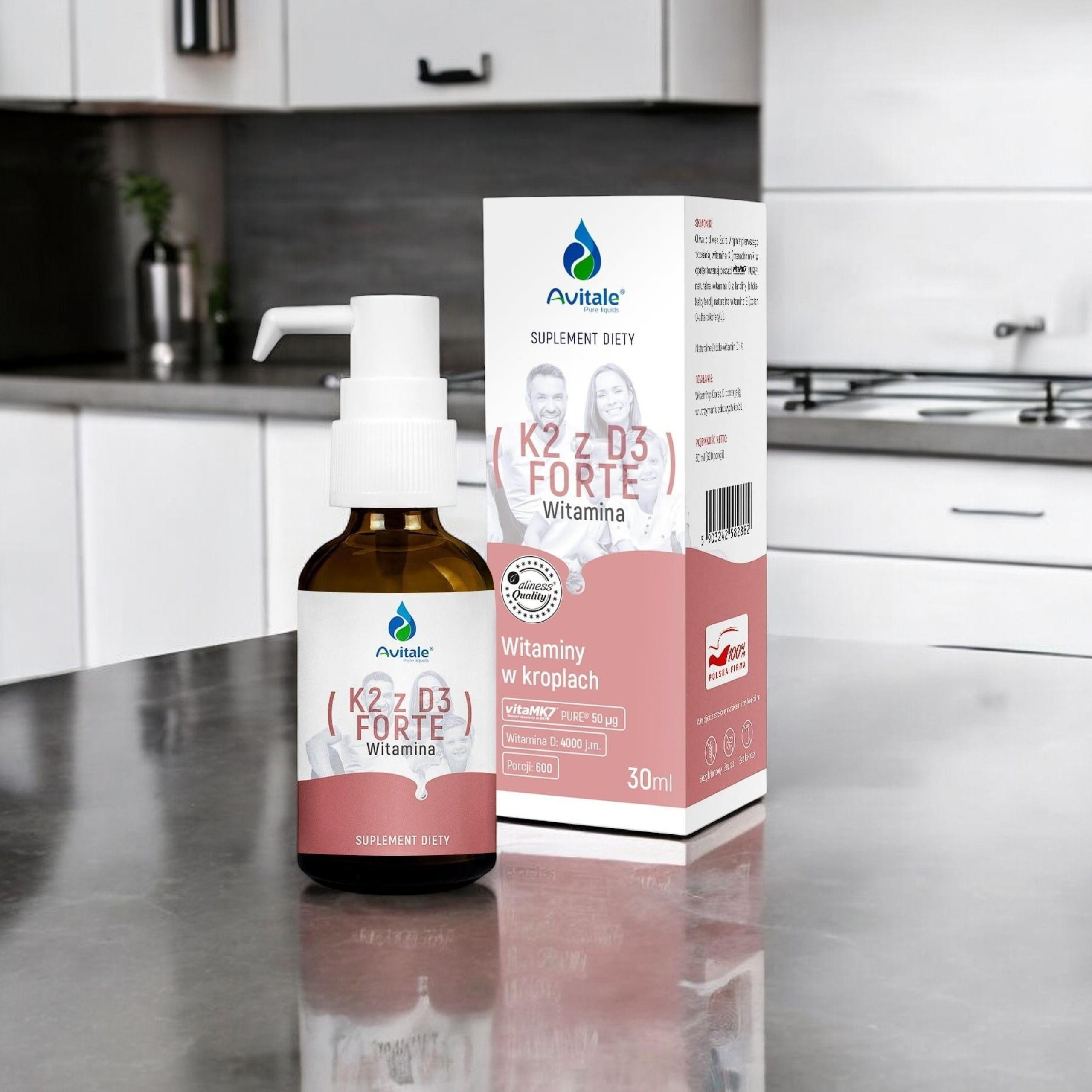 ALINESS - Avitale Witamina K2 MK7 + D3 Forte - 3x 30ml