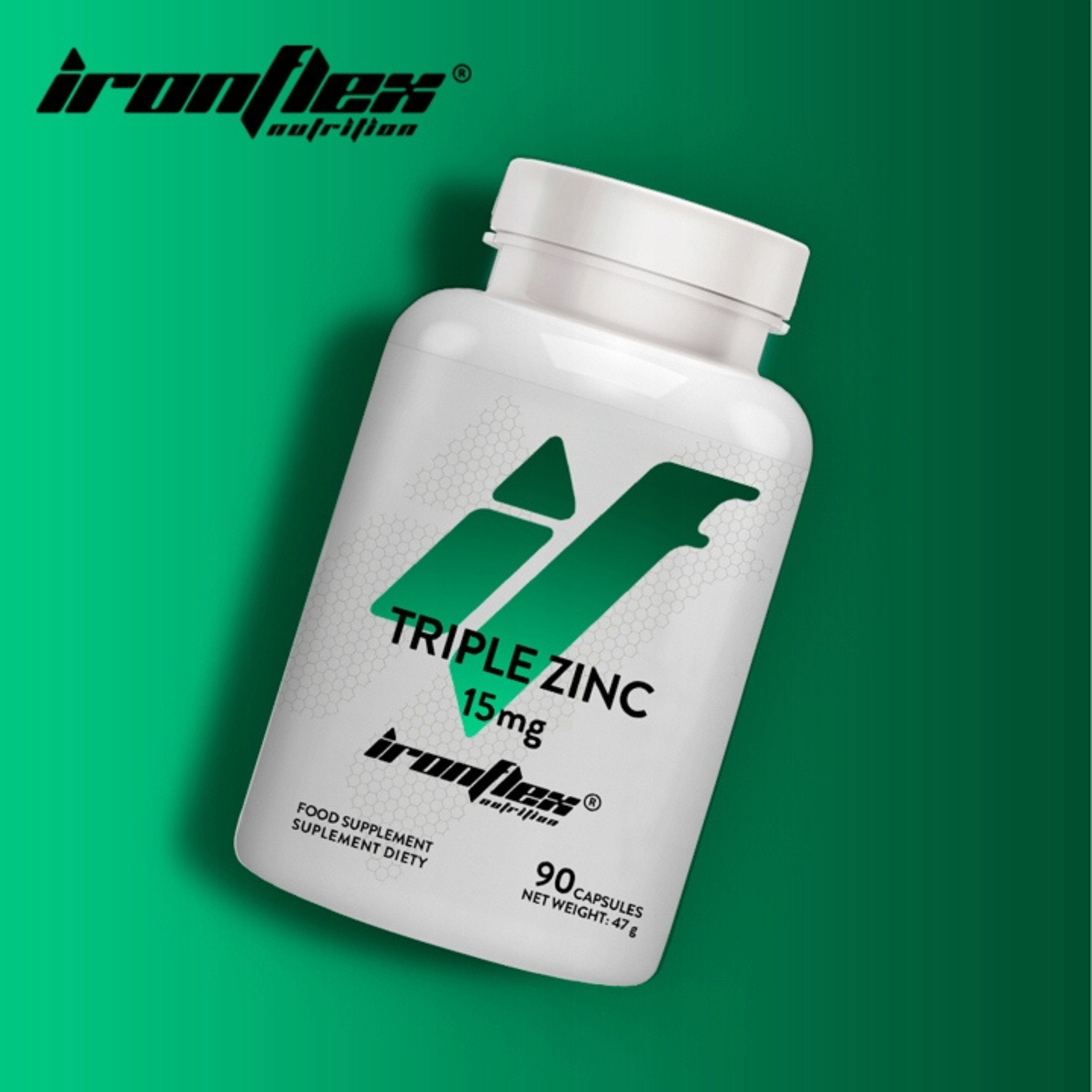 IRONFLEX - Triple Zinc 15mg - 2x 90caps.