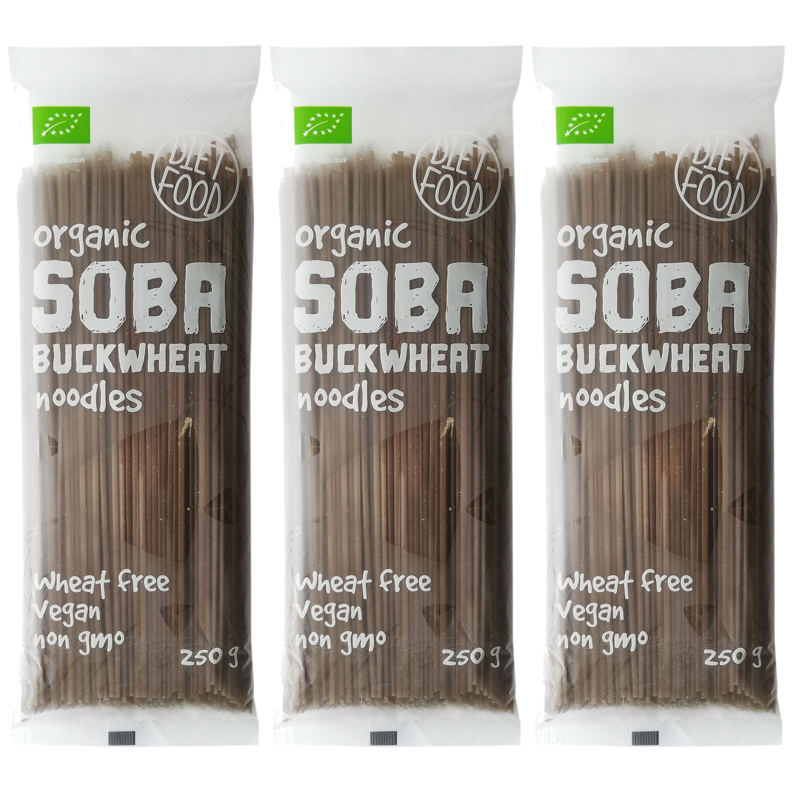 DIET FOOD Bio Makaraon Gryczany - 3x 250g