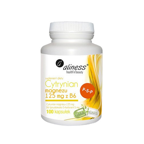 ALINESS Cytrynian Magnezu 125mg z B6 - 100caps