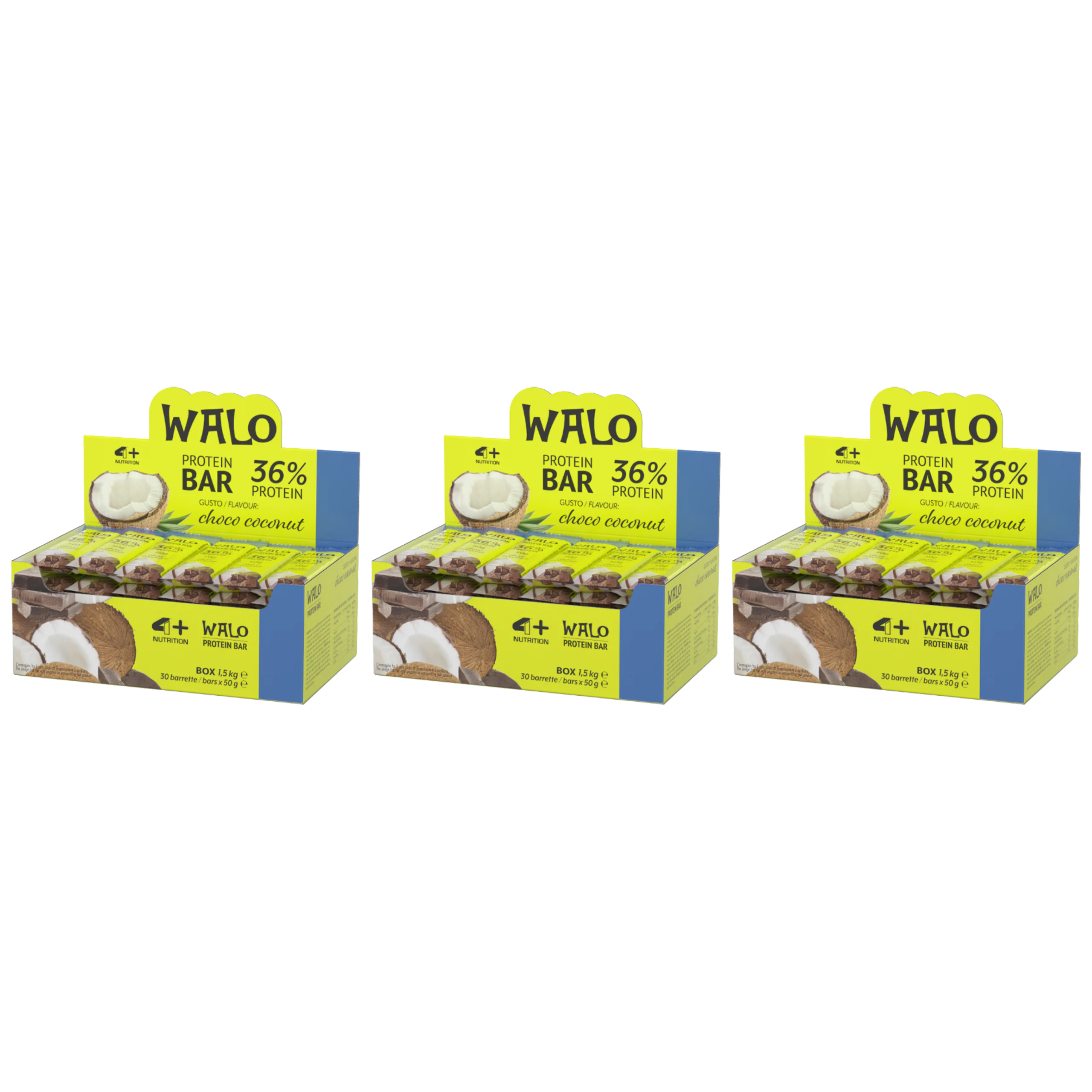4+ NUTRITION Baton Walo Protein 36% CrockBar - 30x 3x 50g