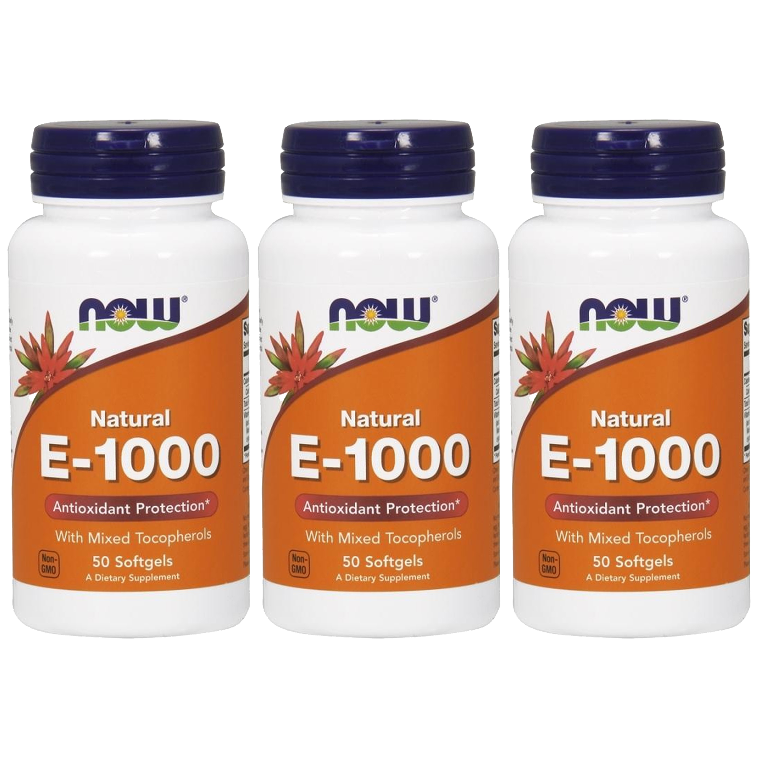 NOW - Vitamin E-1000 Natural - 3x 50softgels