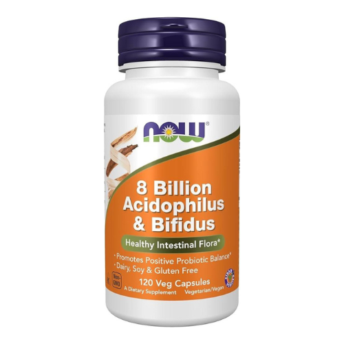 NOW - 8 Billion Acidophilus & Bifidus - 2x 120vcaps.