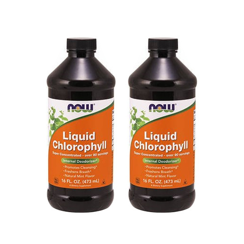 NOW Liquid Chlorophyll - 2x 473ml - Chlorofil w płynie