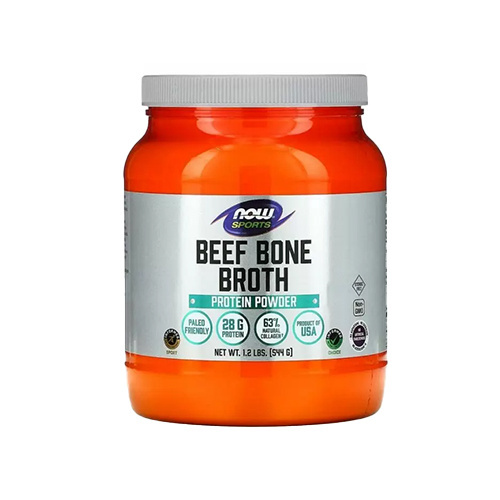 NOW - Beef Bone Broth Protein Powder - 544g  - WYPRZEDAŻ