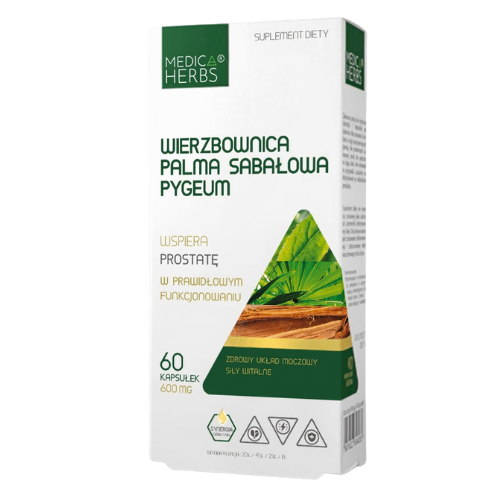 MEDICA HERBS - Wierzbownica Palma Sabałowa Pygeum - 2x 60caps.