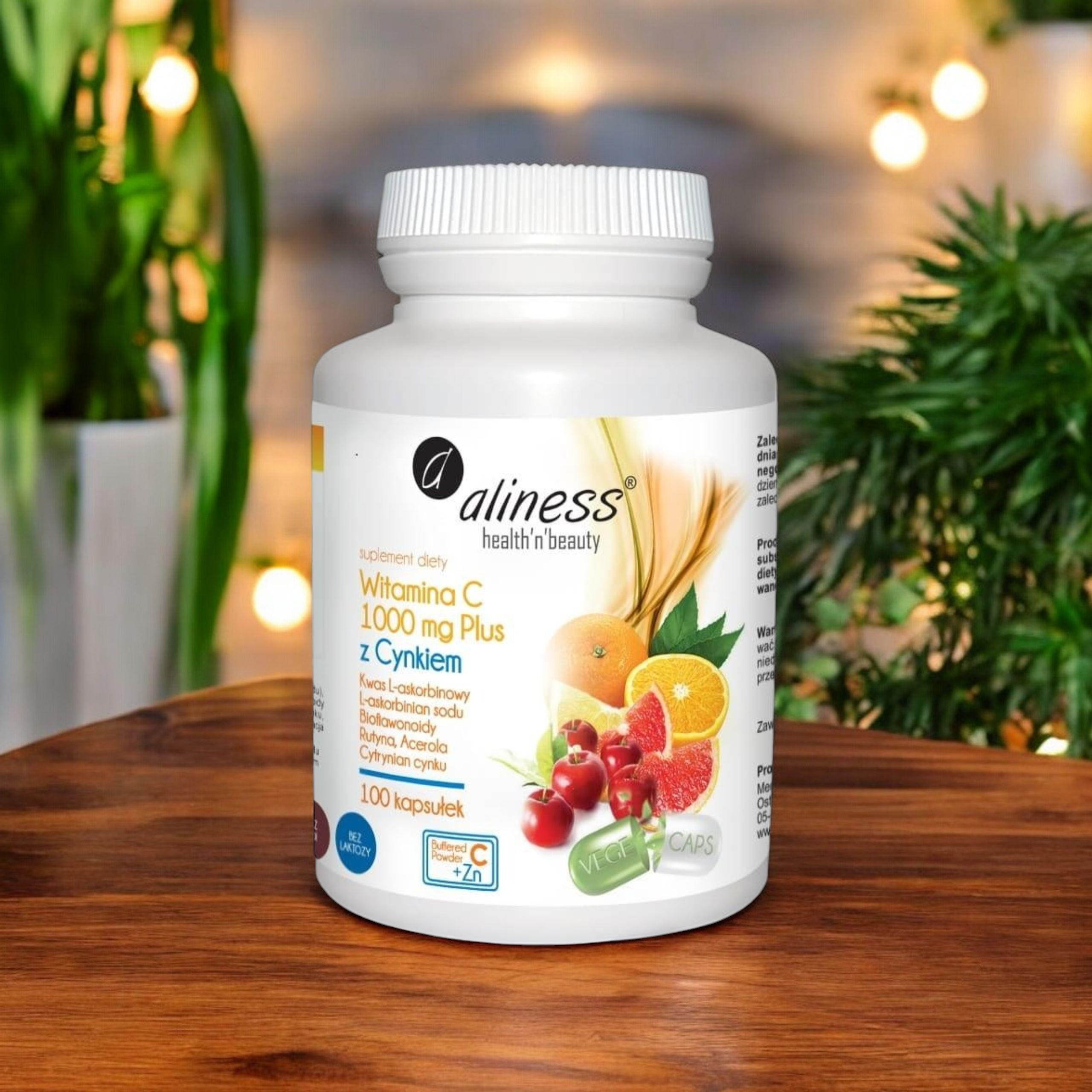 ALINESS - Witamina C 1000mg - 2x 100vcaps.