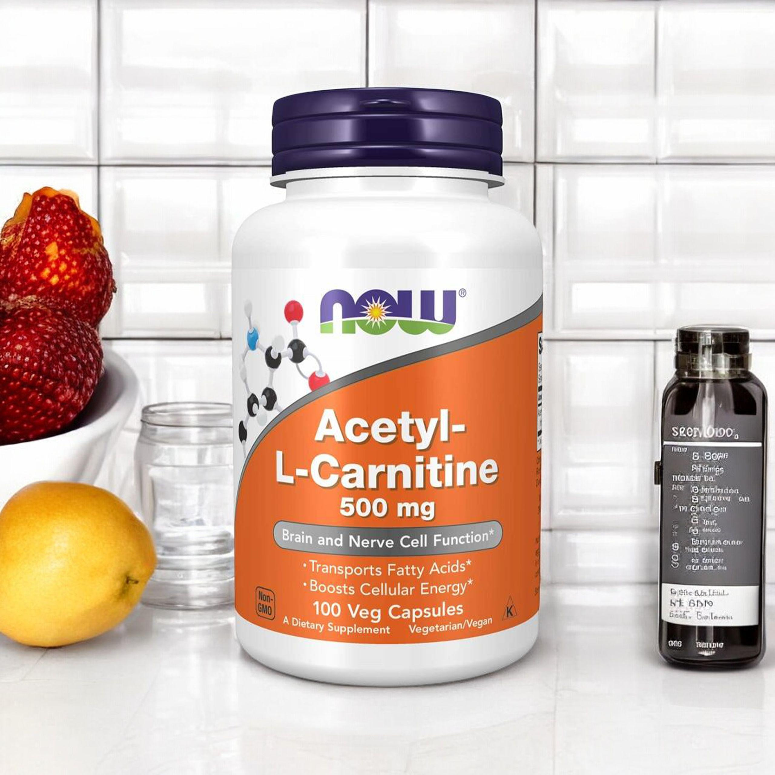NOW Acetyl L-Carnitine 500mg - 3x 100vcaps.