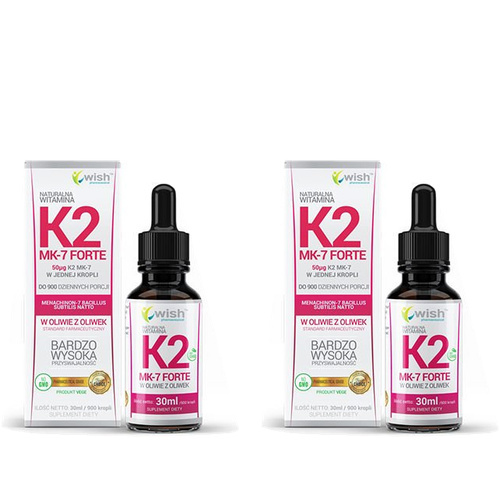 WISH Pharmaceutical Vitamin K2 Mk-7 Forte - 2x 30ml