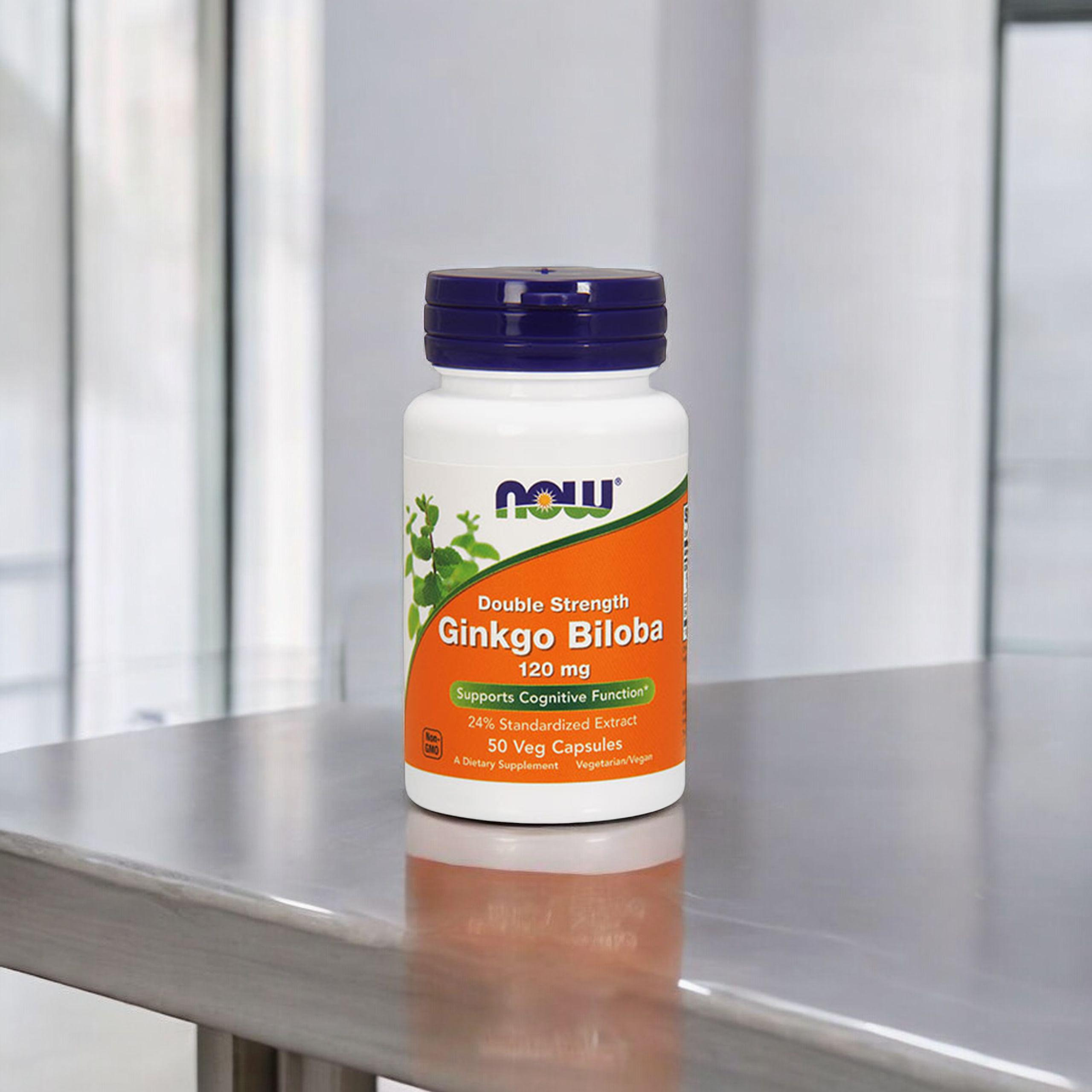 NOW Ginkgo Biloba Double Strenght - 2x 50vcaps.