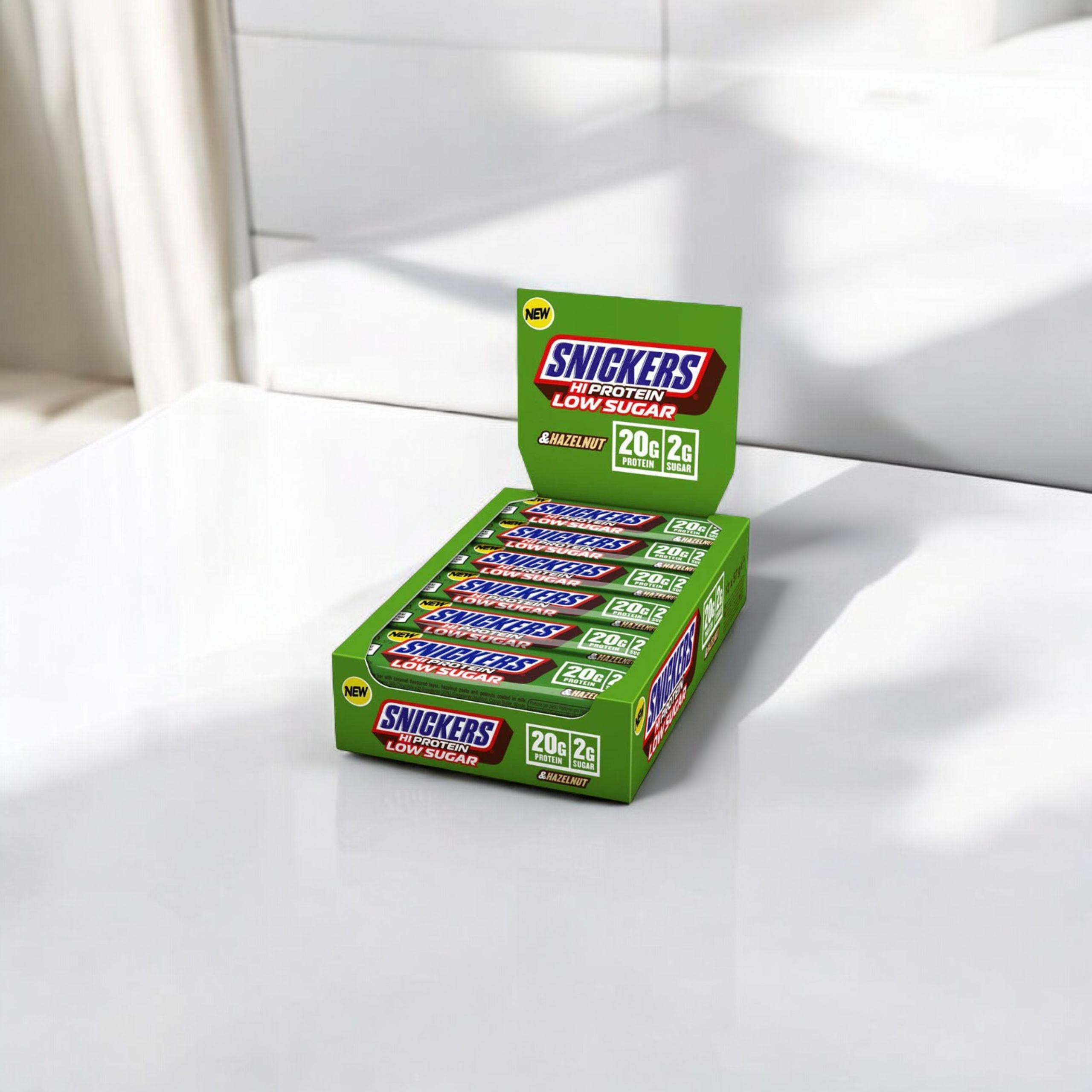 Mars - Baton Snickers HI Protein Low Sugar Bar - 57g x12 - Hazelnut