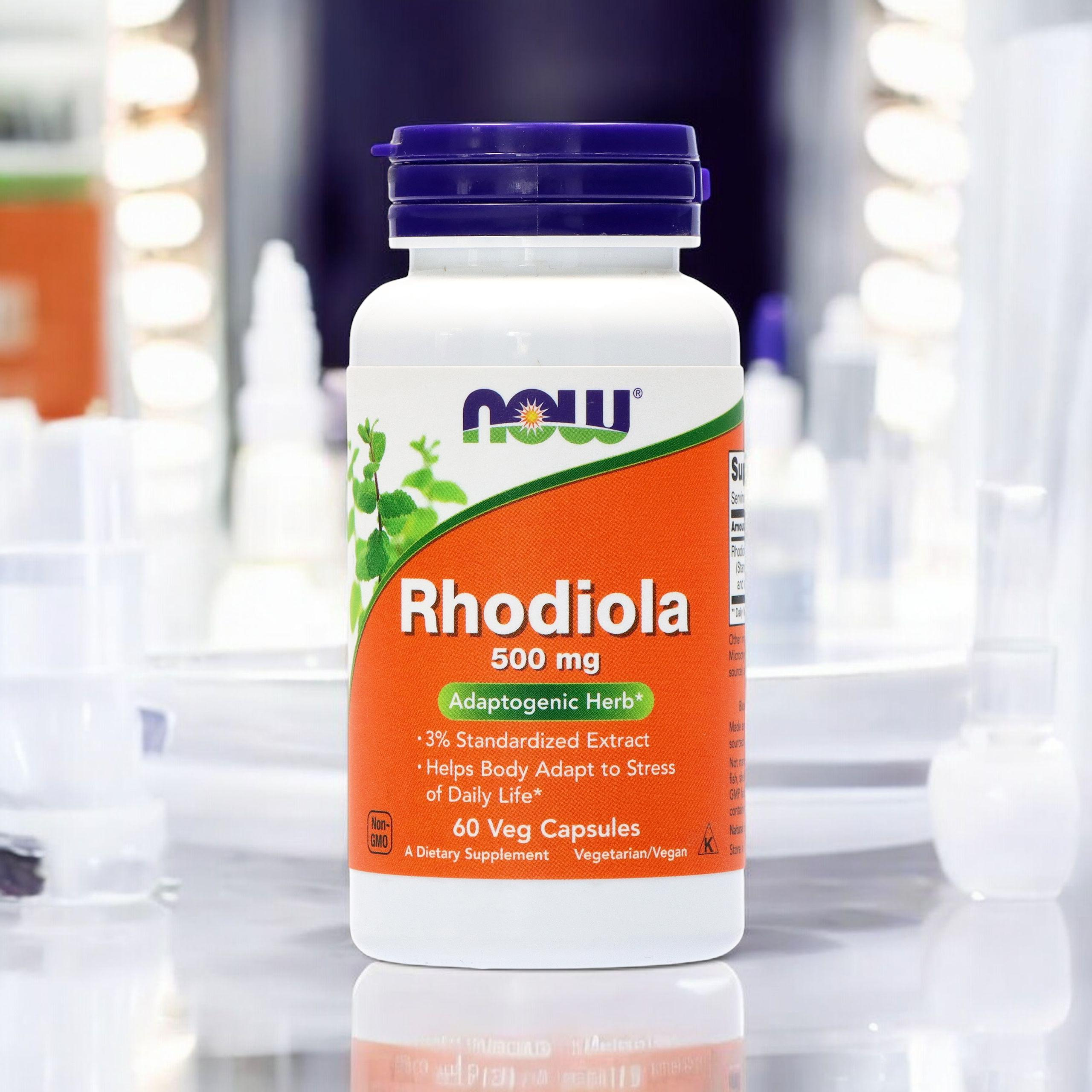 NOW Rhodiola Rosea 500 mg Extract - 3x 60 vcaps