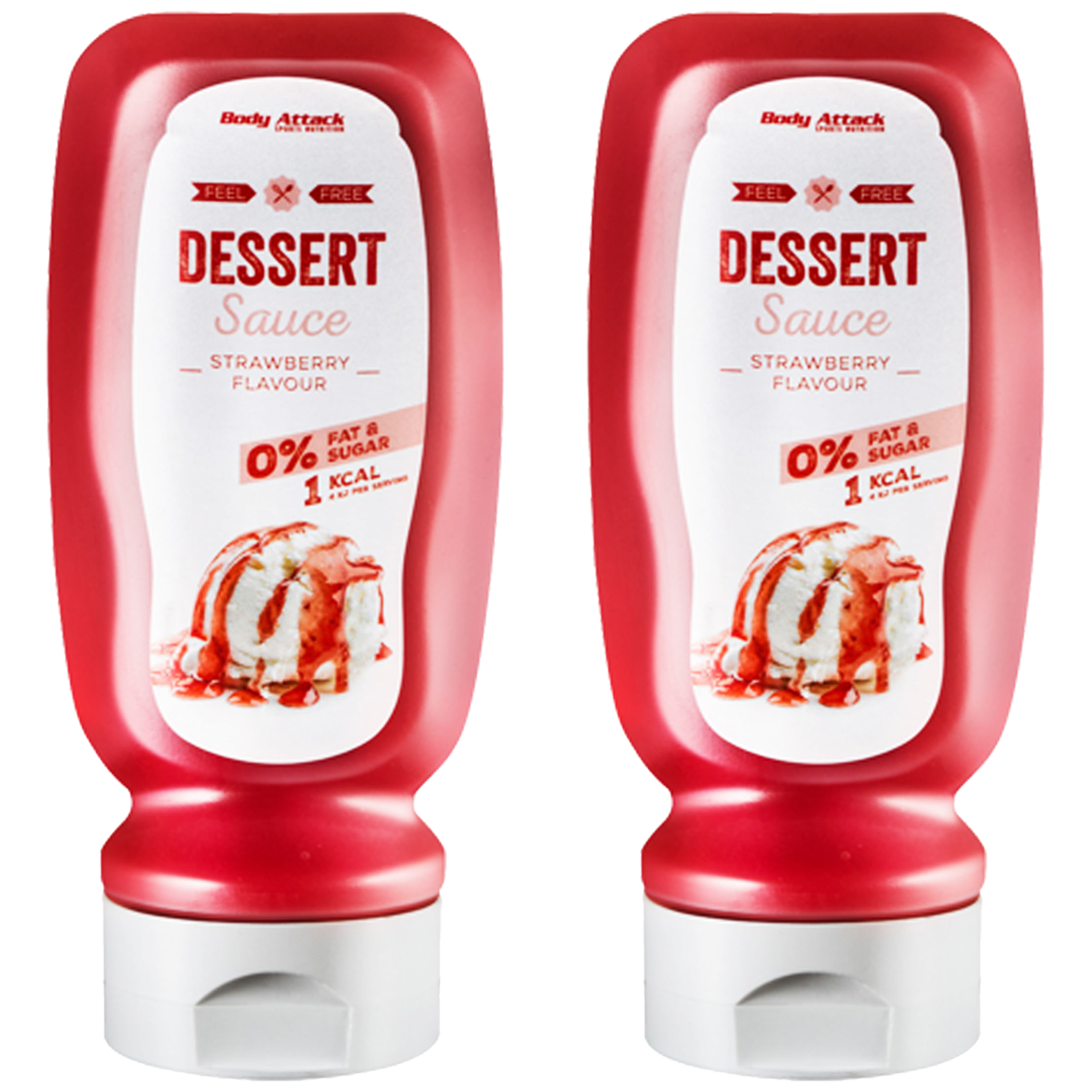 BODY ATTACK Dessert Sauce Strawberry Flavour - 2x 320ml