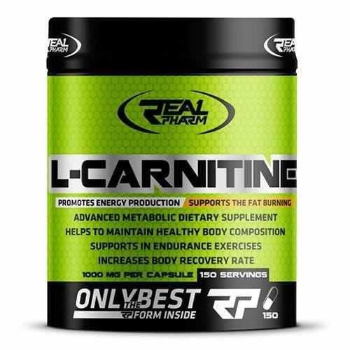 REAL PHARM L-Carnitine 1000mg - 2x 150caps