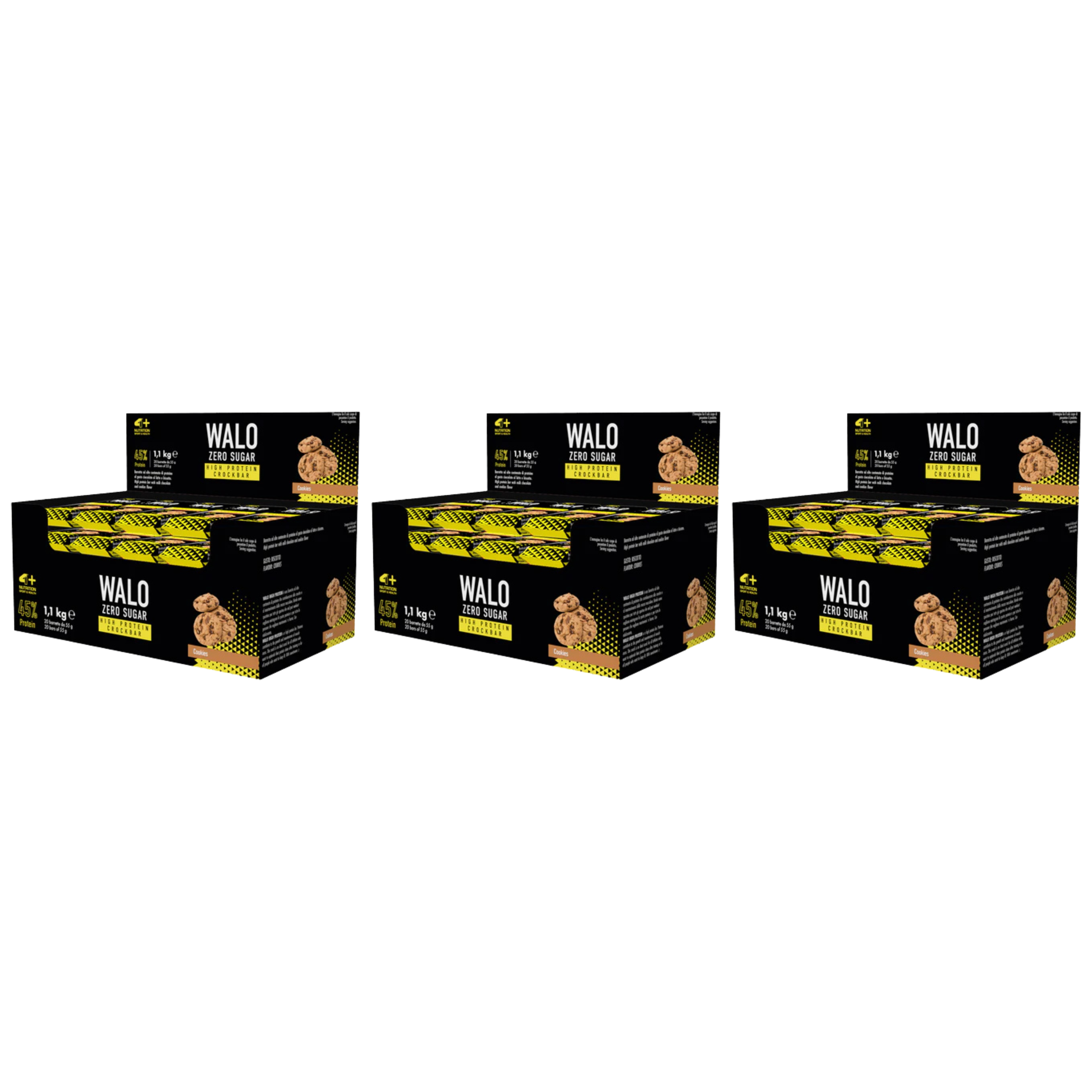 4+ NUTRITION - Walo ZeroSugar CrockBar HP 45% - 20x 3x 55g