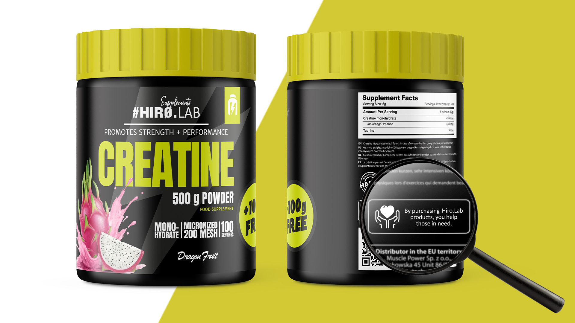 HIRO.LAB Creatine - 2x 500g + 100g FREE