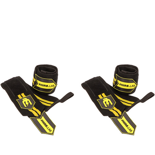 HIRO.LAB Wrist Wrap - Rubber Logo New - Black - 2x Opaski usztywniające na nadgarstki