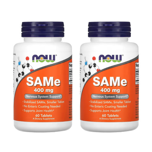 NOW - SAMe S-adenozylo L-metionina - 400mg - 2x 60tabs.