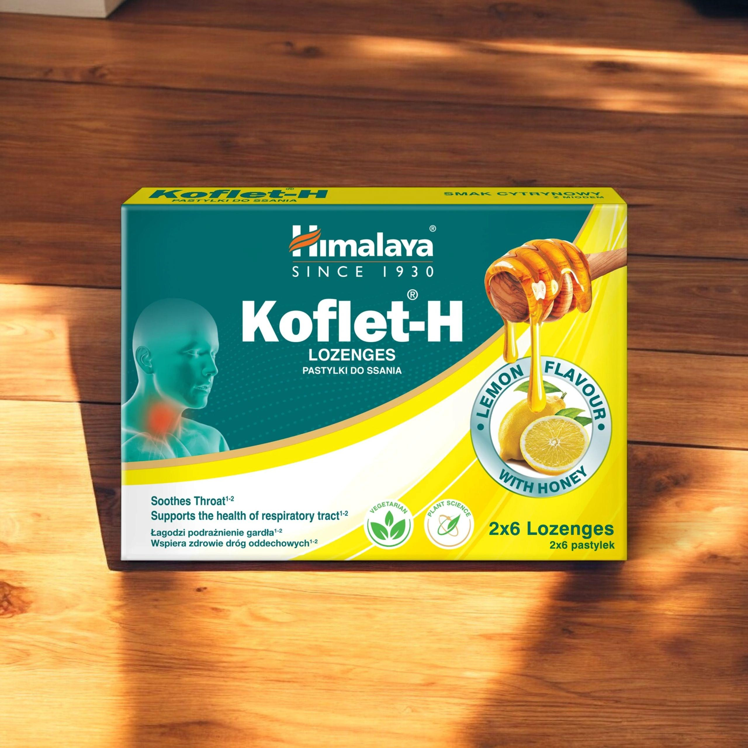 HIMALAYA Koflet-H - 12lozenges - 2x Pastylki do ssania