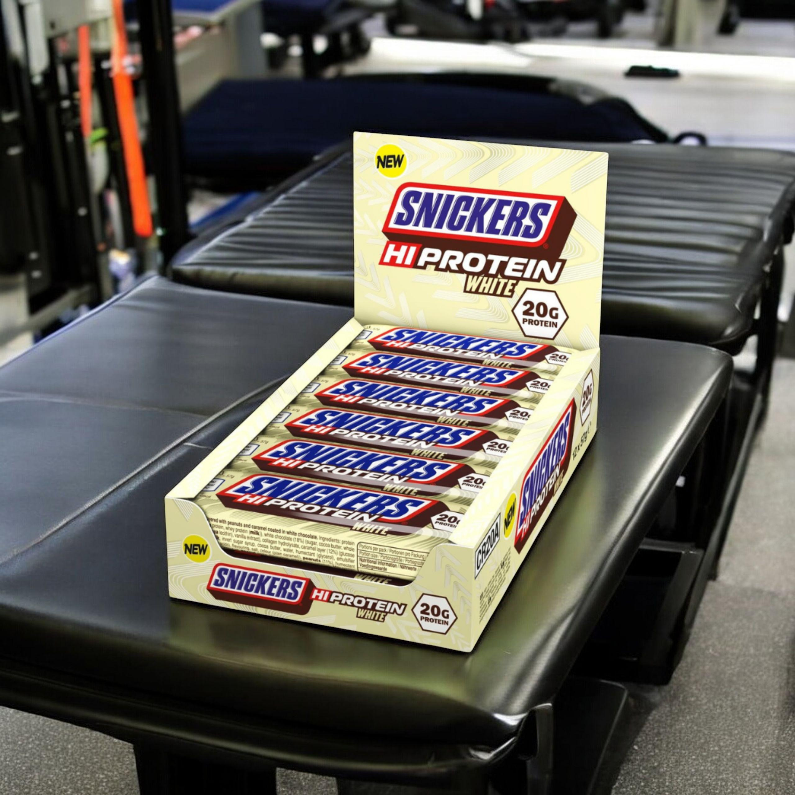 Mars - Baton Snickers HI Protein Low Sugar Bar - 12x 3x 57g - White