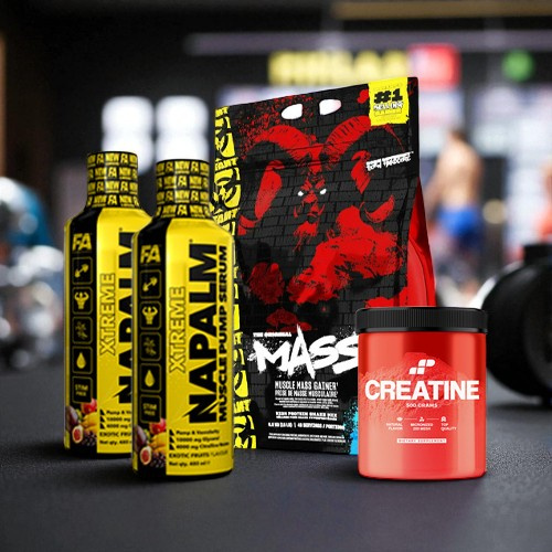 FA Napalm Muscle Pump Serum - 2x 480ml + MUTANT Mass - 6800g + MP Creatine Monohydrate - 500g