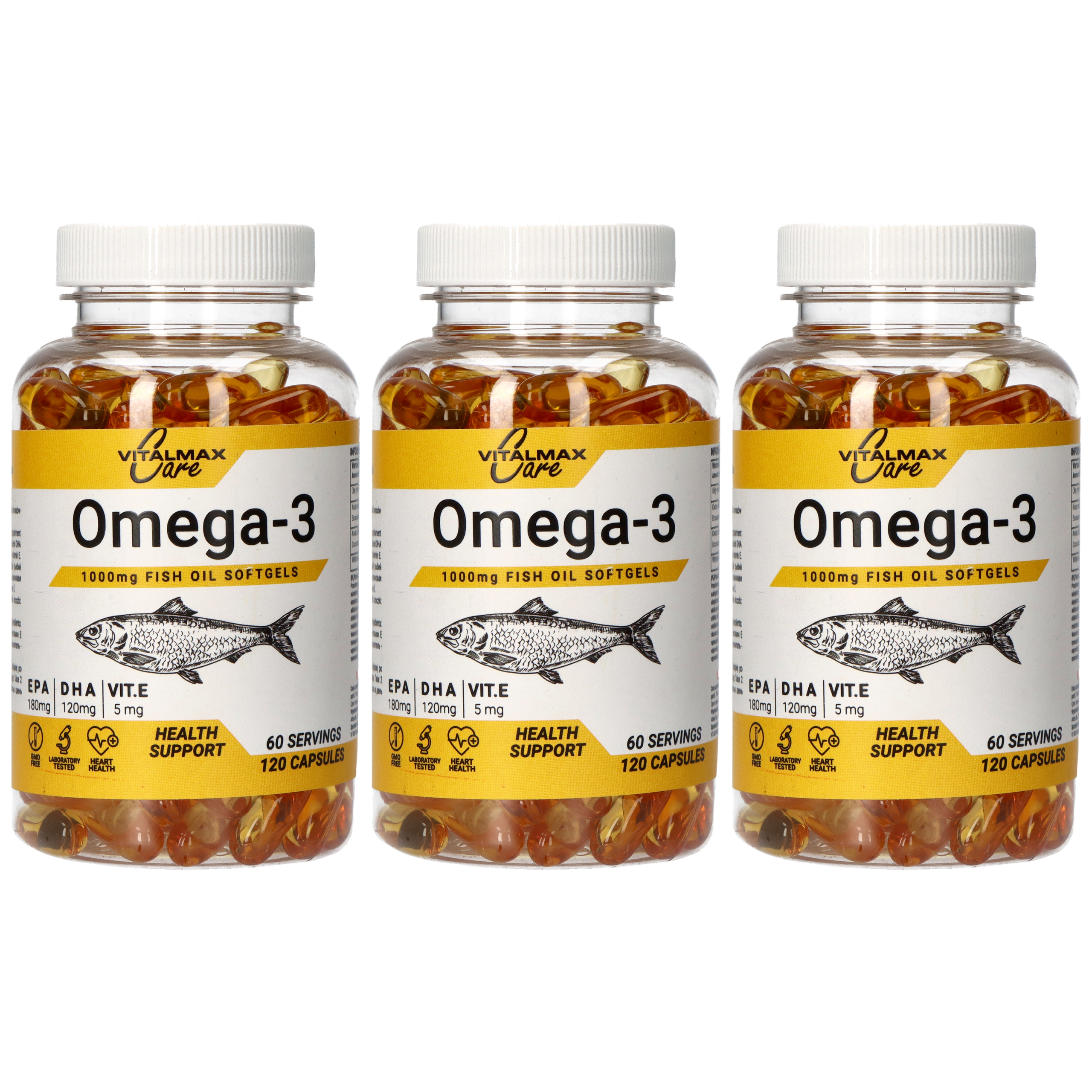 VITALMAX CARE Omega 3 1000mg - 3x 120 caps