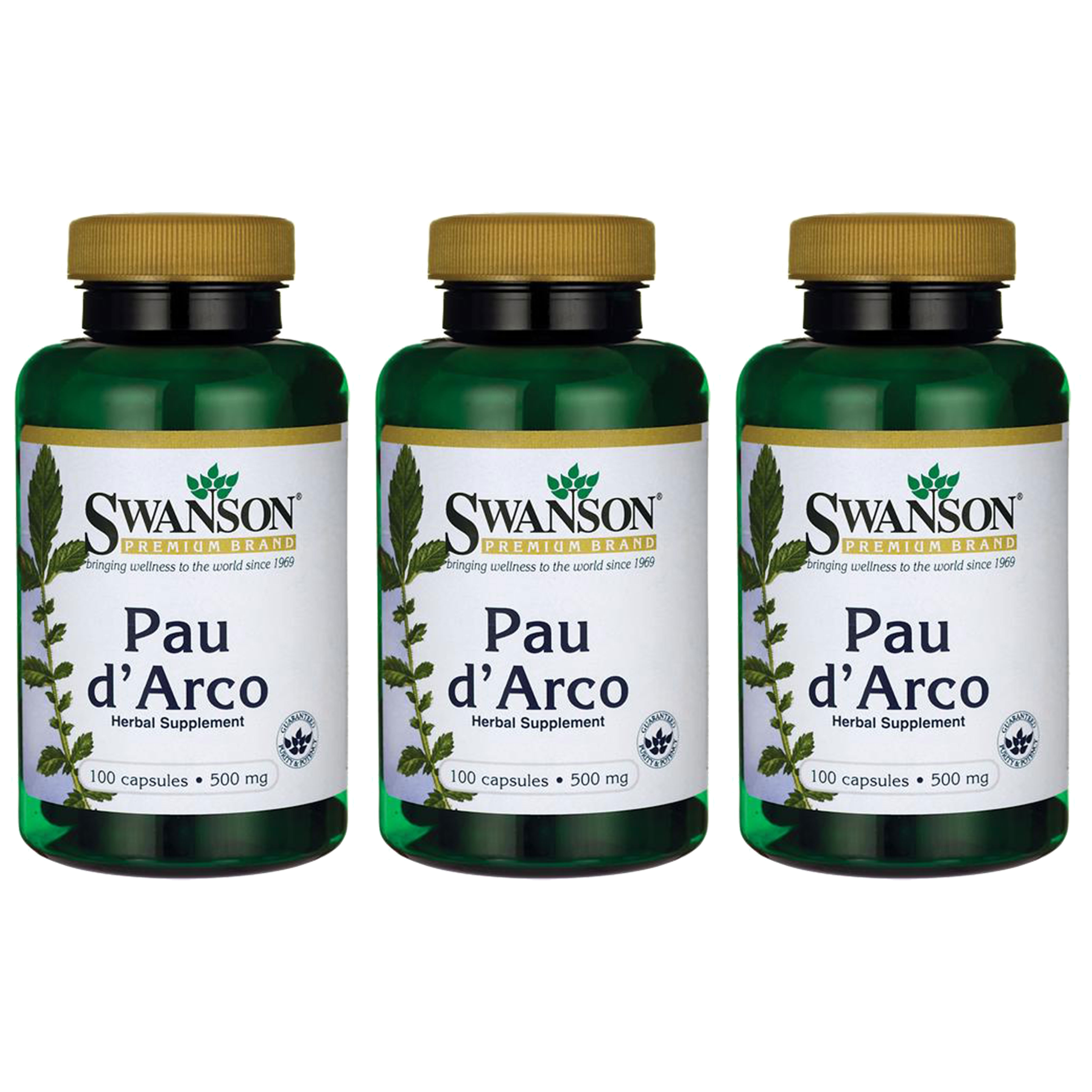 SWANSON Pau d'Arco 500mg - 3x 100caps.