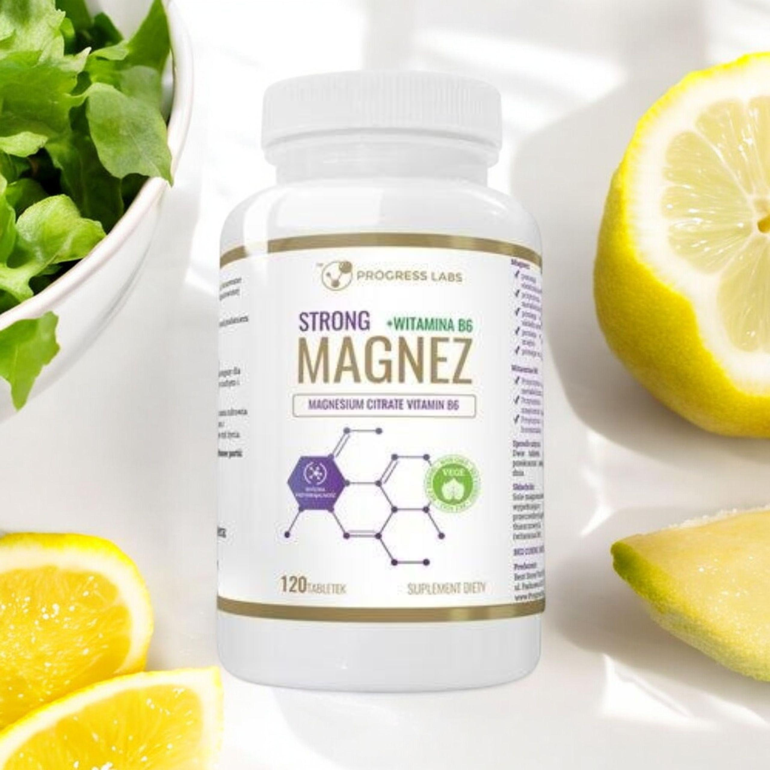 PROGRESS LABS - Magnez Strong + Witamina B6 350mg - 3x 120tabs.