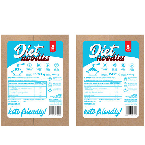 Cheat Meal Nutrition Diet Noodles - 2x 1600g (1000g netto) - Makaron Konjac