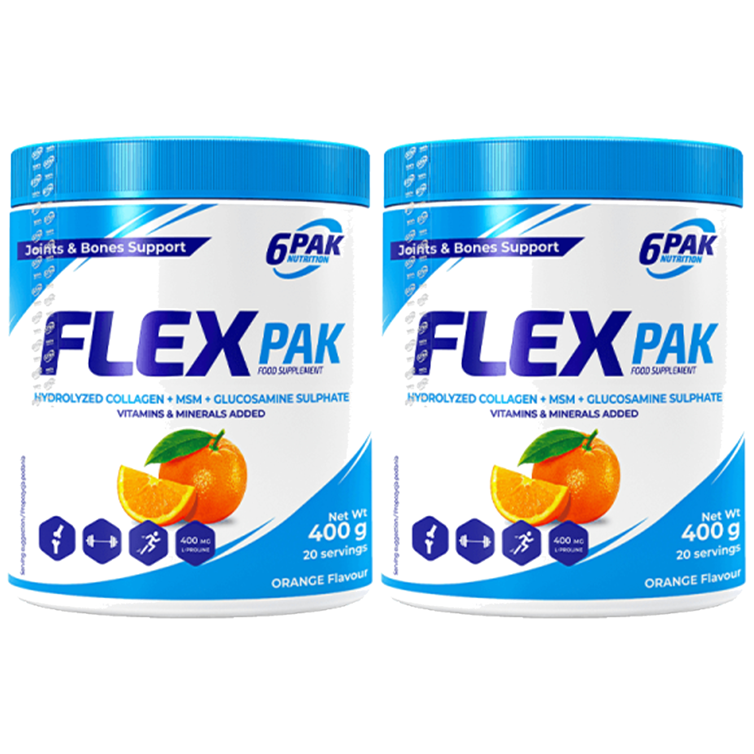 6PAK FlexPak - 2x 400g - Orange