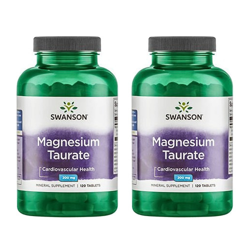 SWANSON Magnesium Taurate 100mg - 2x 120tabs