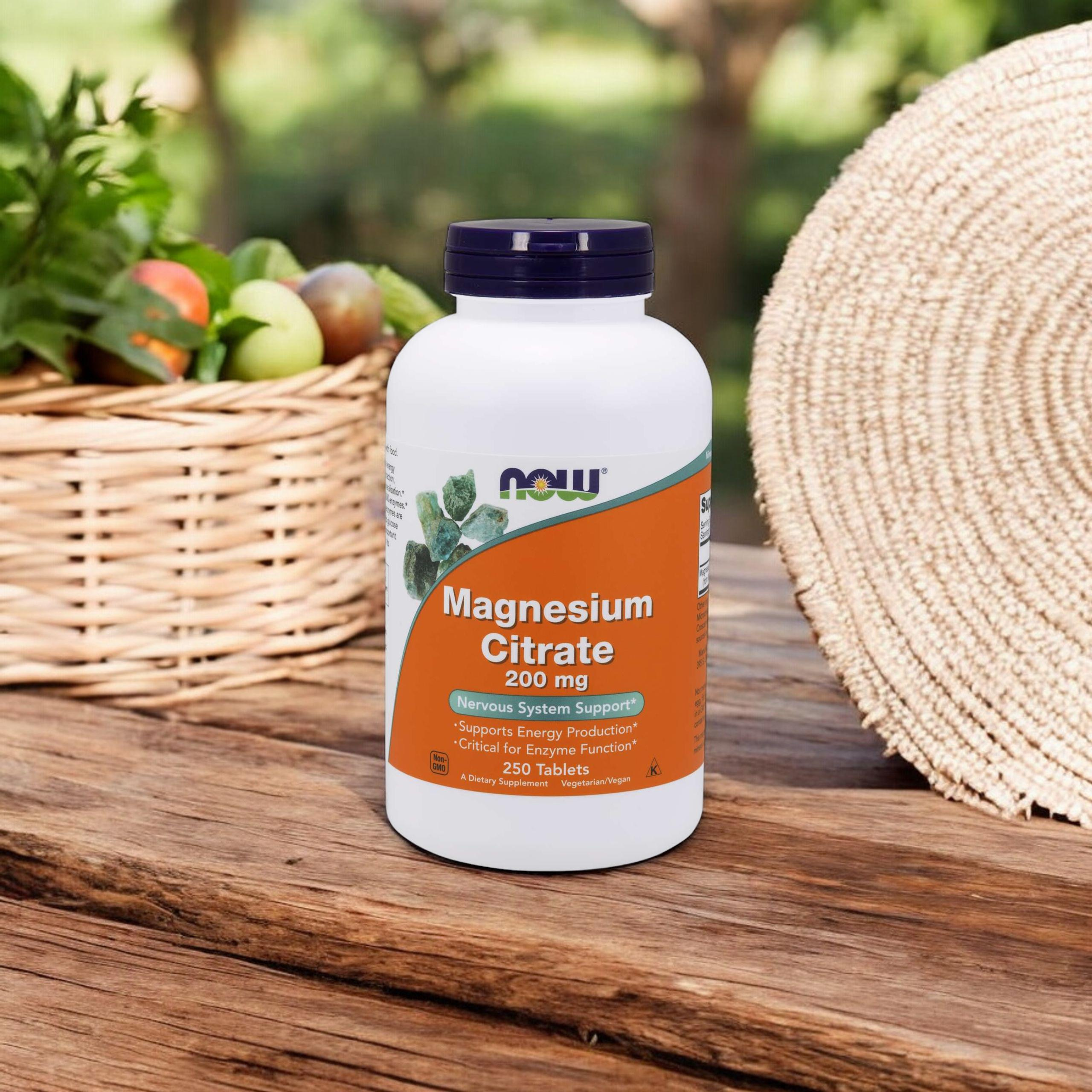 NOW Magnesium Citrate 200mg - 2x 250tabs