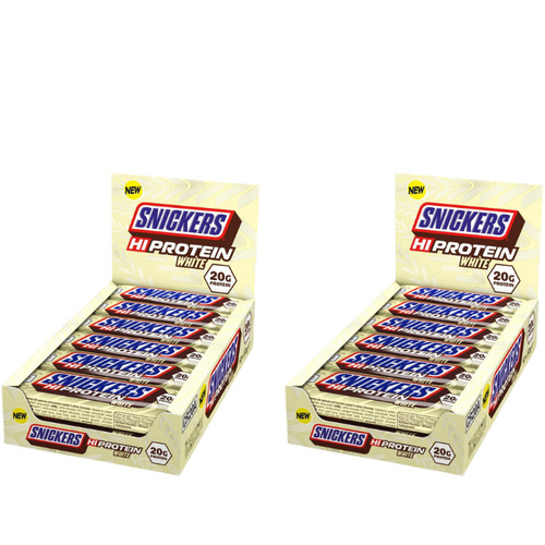 Mars - Baton Snickers HI Protein Low Sugar Bar - 12x 2x 57g - White - WYPRZEDAŻ - 17-11