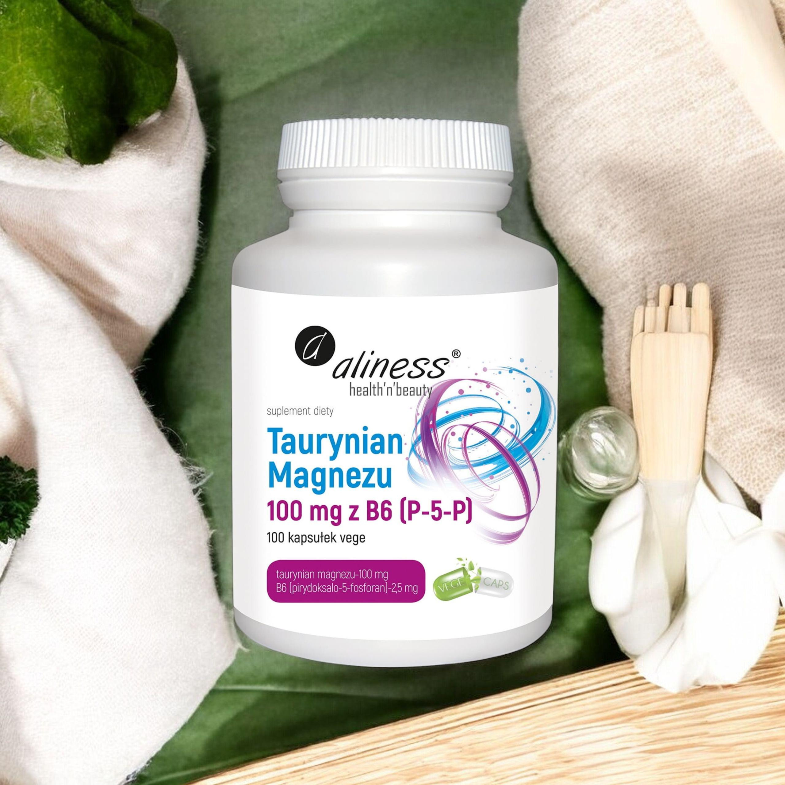 ALINESS Taurynian Magnezu 100mg z B6 - 3x 100vcaps.