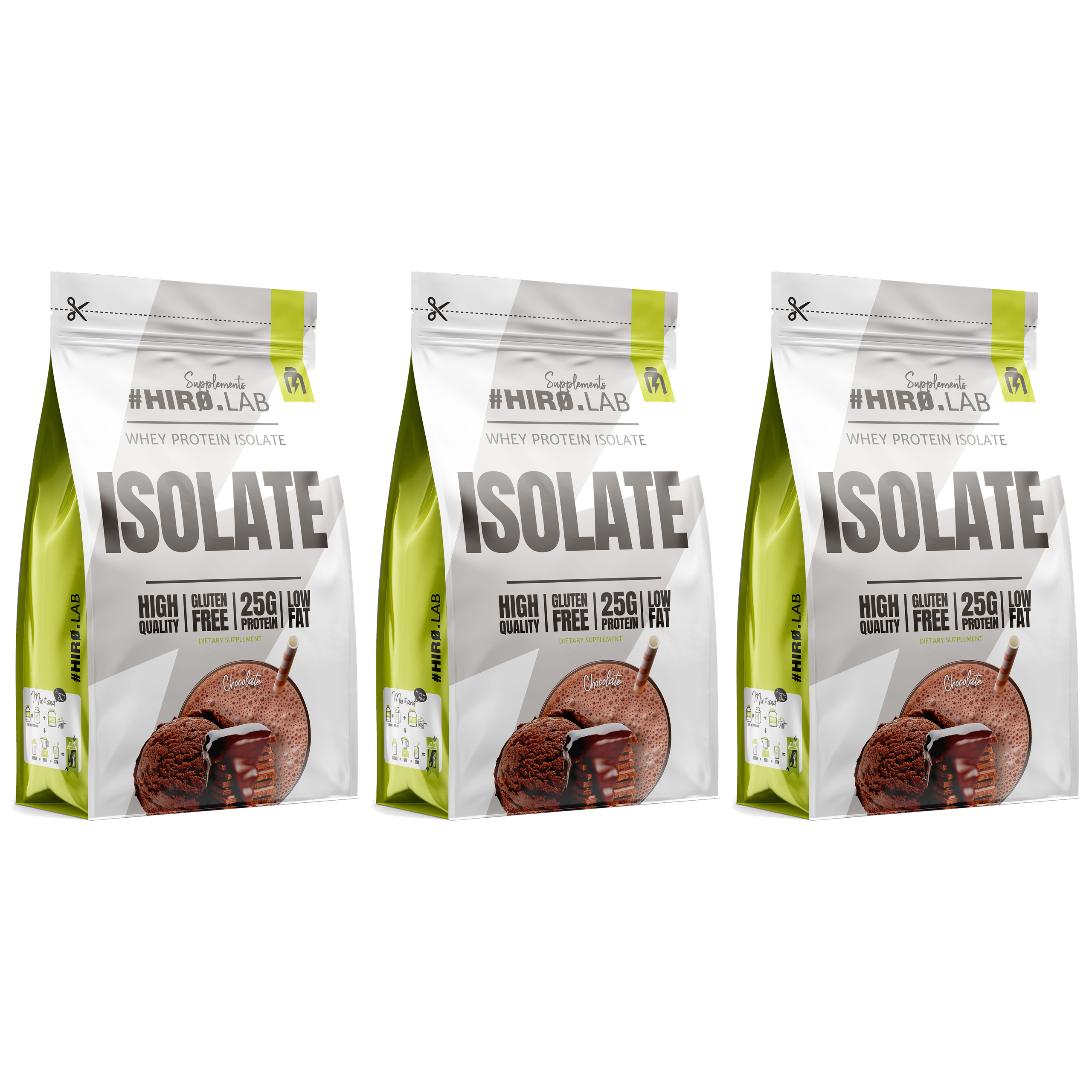 HIRO.LAB Whey Protein Isolate - 3x 700g