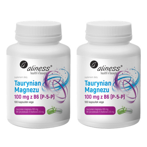 ALINESS Taurynian Magnezu 100mg z B6 - 2x 100vcaps.