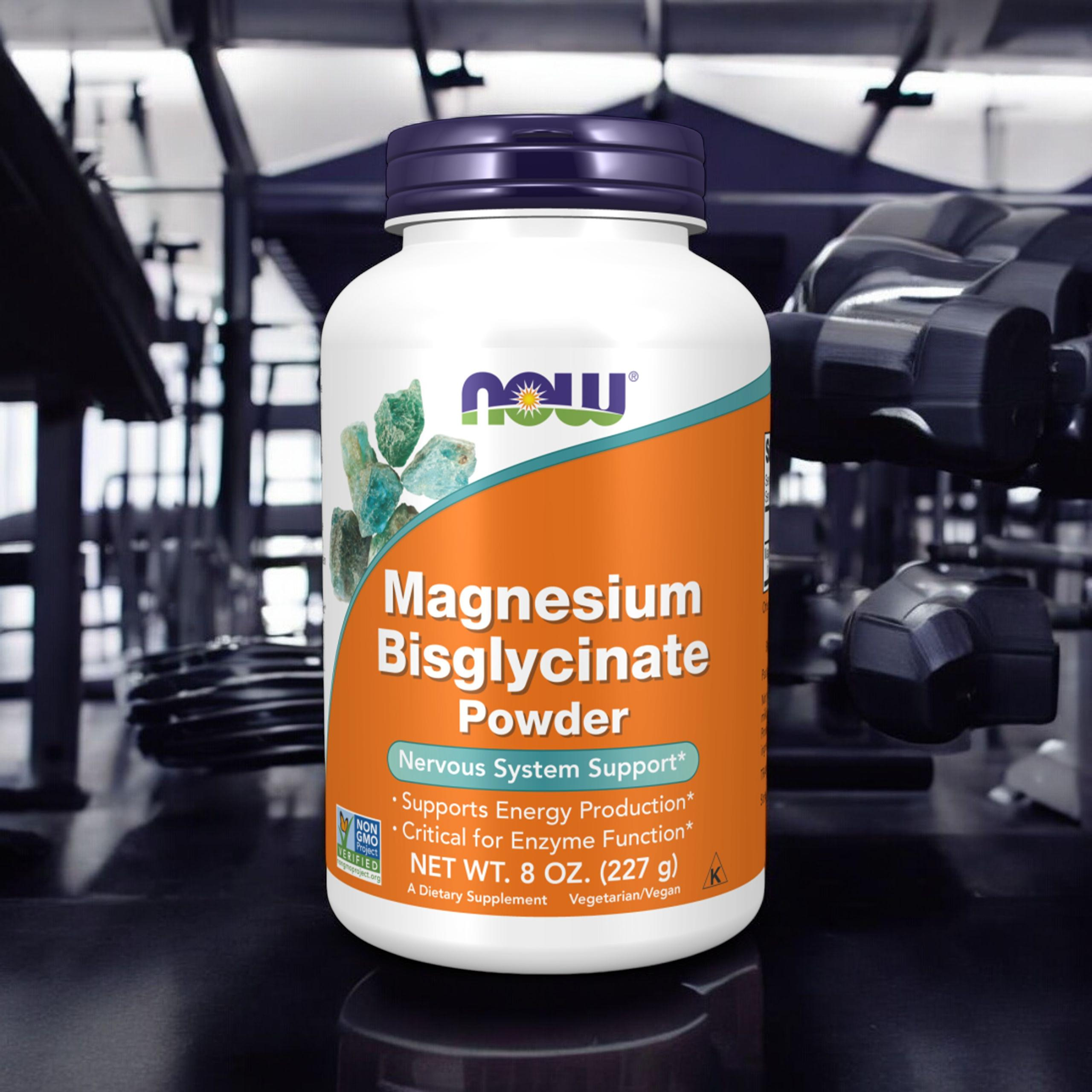NOW Magnesium Bisglycinate Powder - 3x 227g
